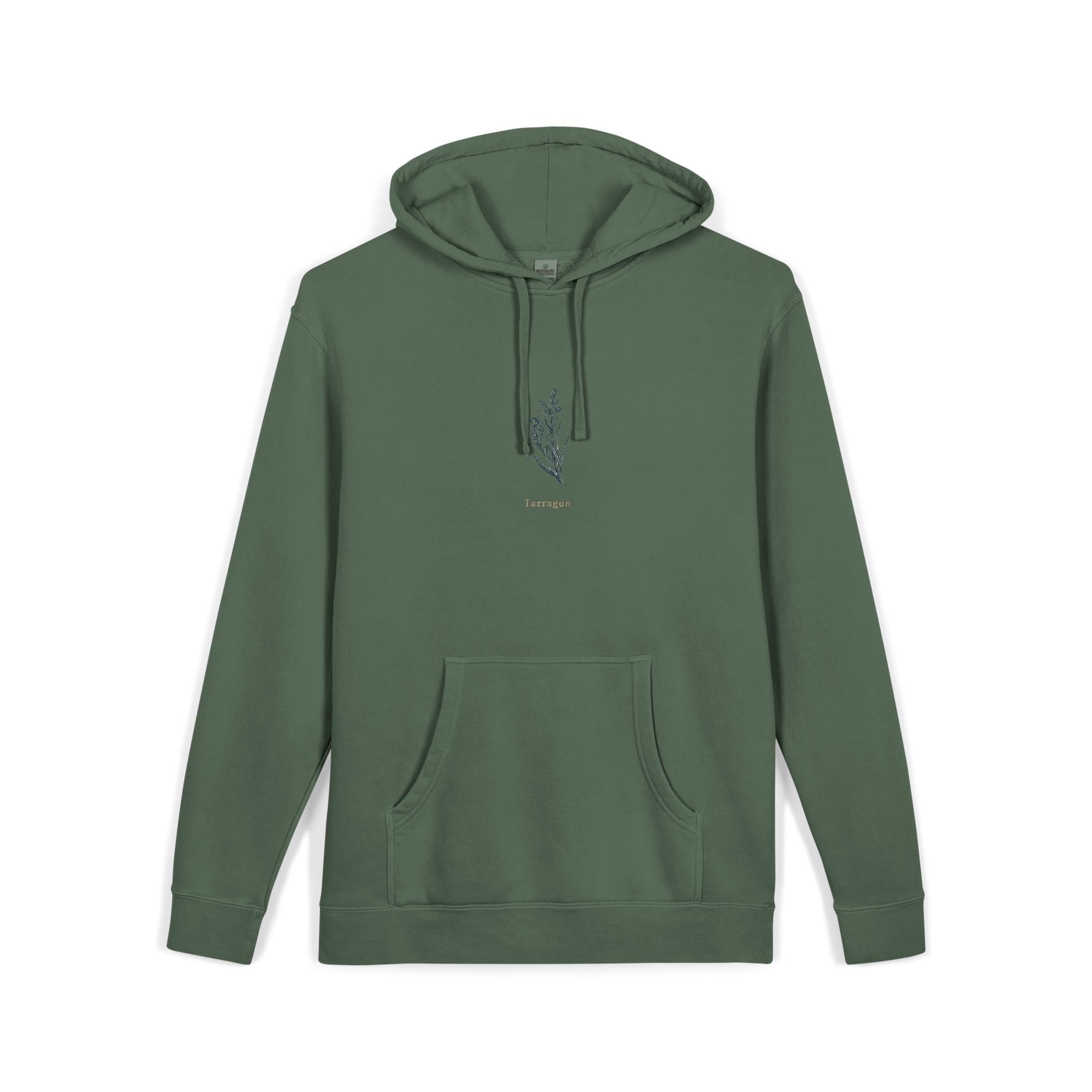 Tarragon Unisex Pigment Dyed Hoodie Embroidery - Image 15