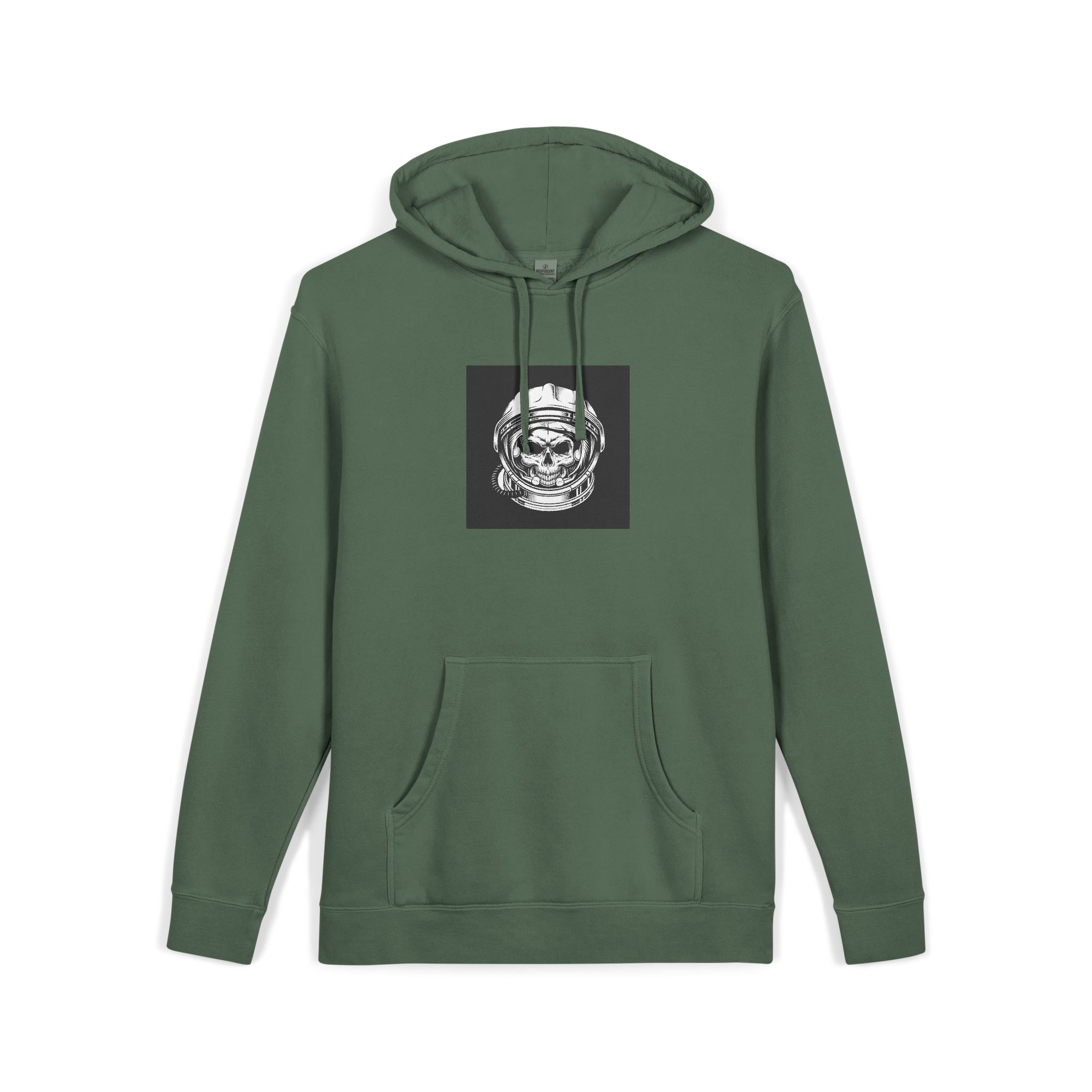 Vintage Astronaut Skull In Space Helmet Unisex Pigment Dyed Hoodie Embroidery - Image 15