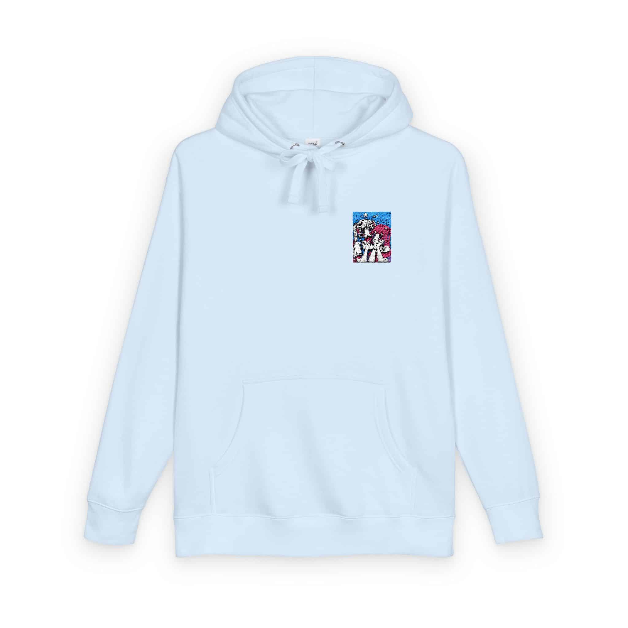 Portrait Anime Character With Stars (2) Unisex Fleece Hoodie - Image 10