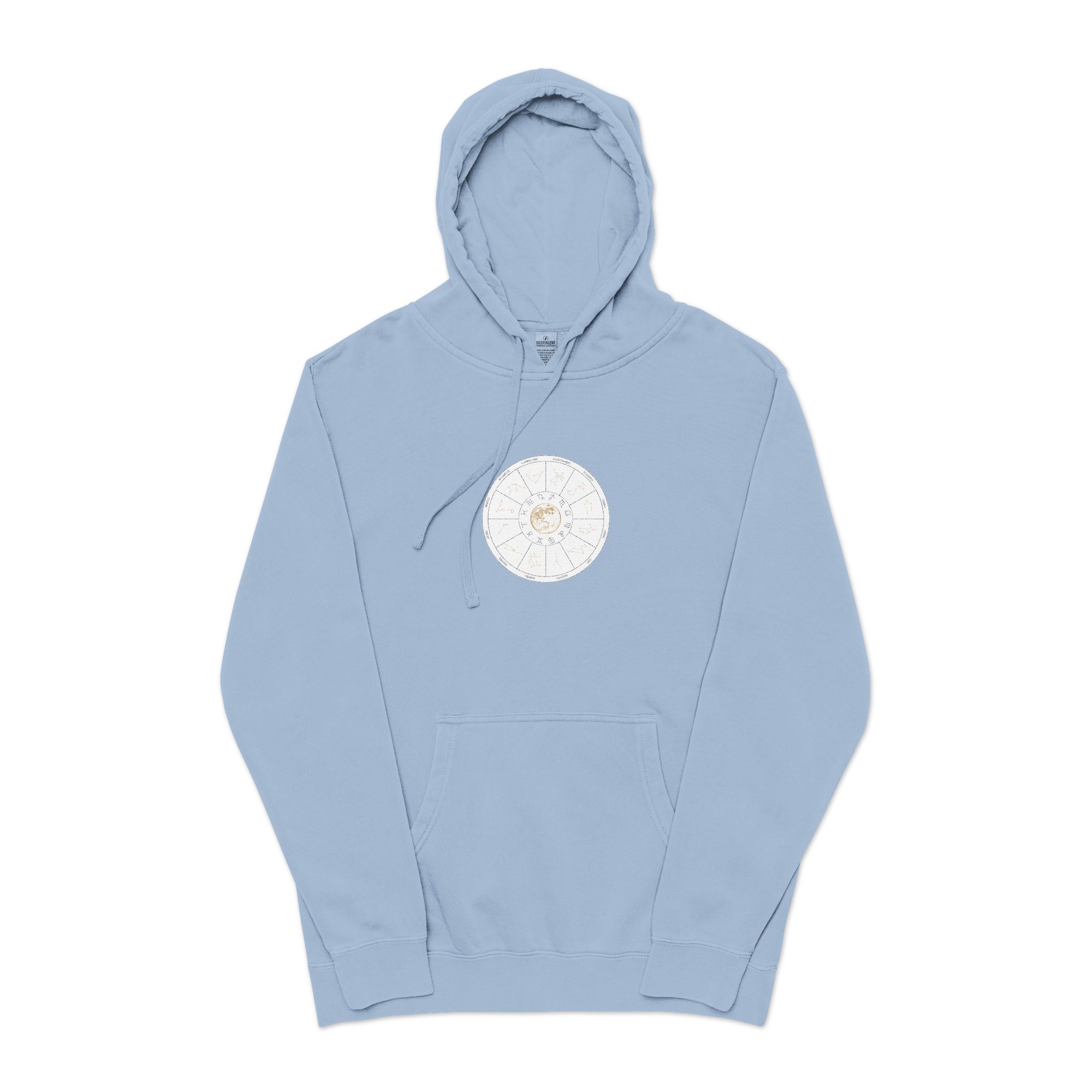 Zodiac Unisex Pigment Dyed Hoodie Embroidery - Image 17