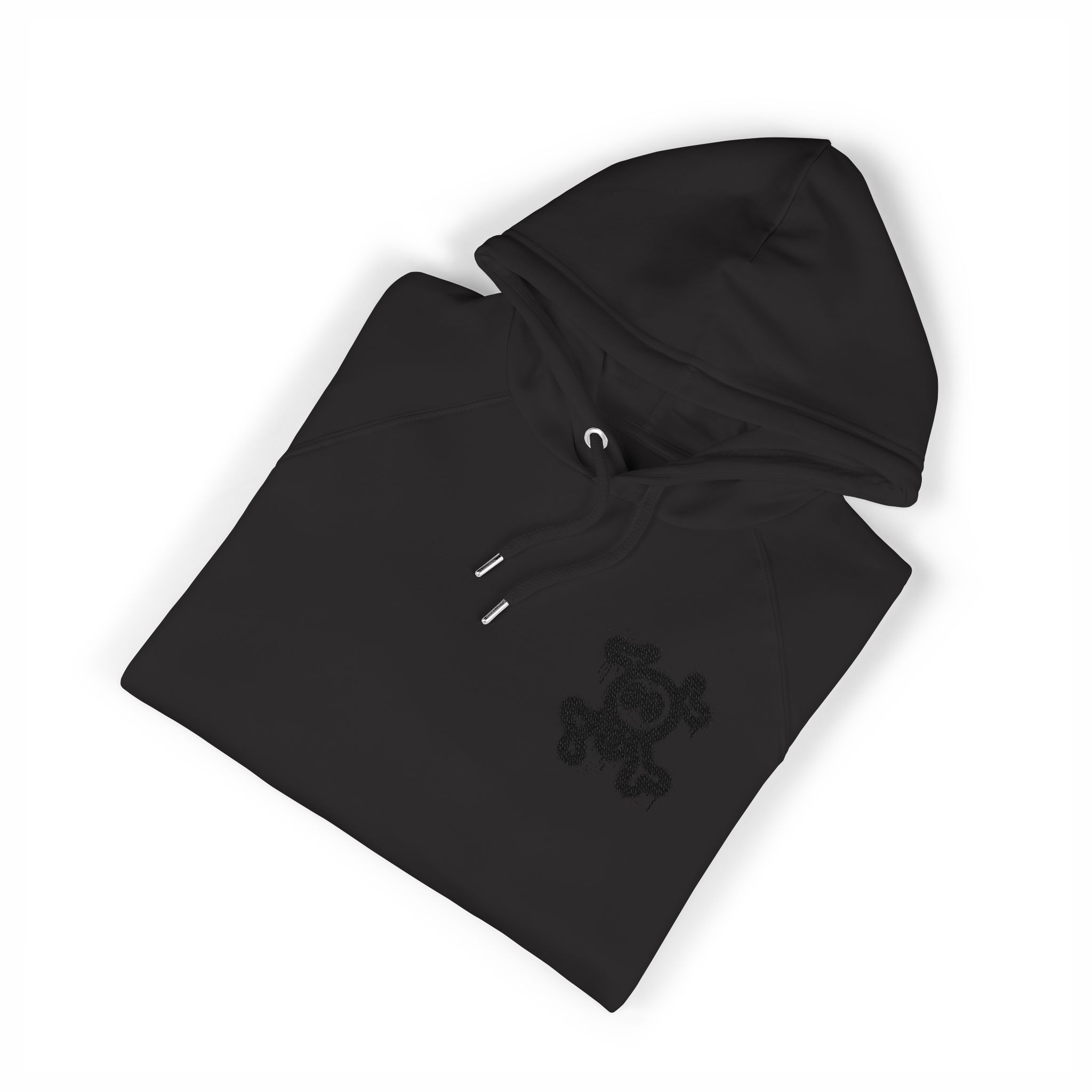 Spray Painted Graffiti Skull Sprayed Graffiti Skull Icon With Spray Black White Unisex Eco Raglan Hoodie Embroidery - Image 19