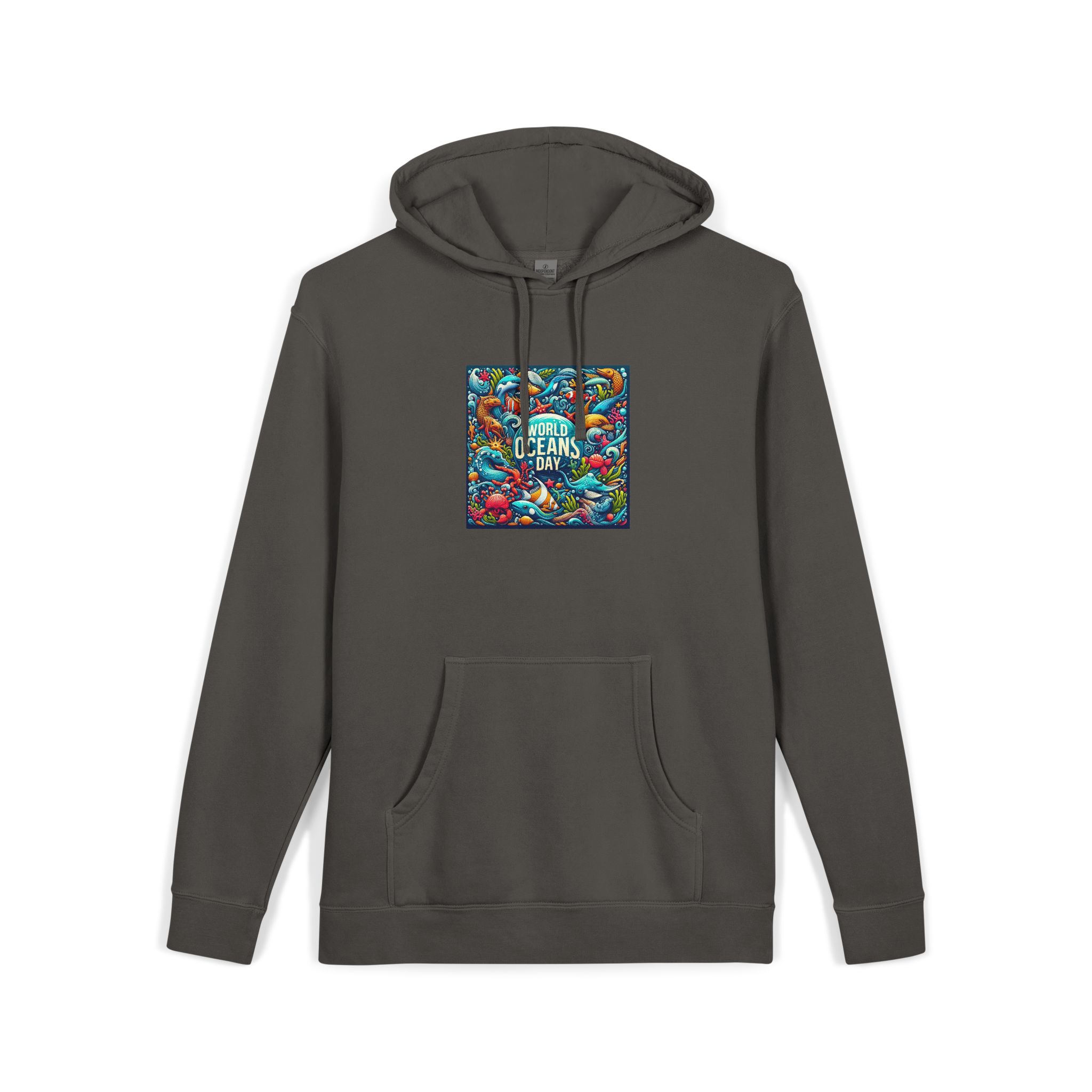 World Oceans Day Unisex Pigment Dyed Hoodie Embroidery - Image 27