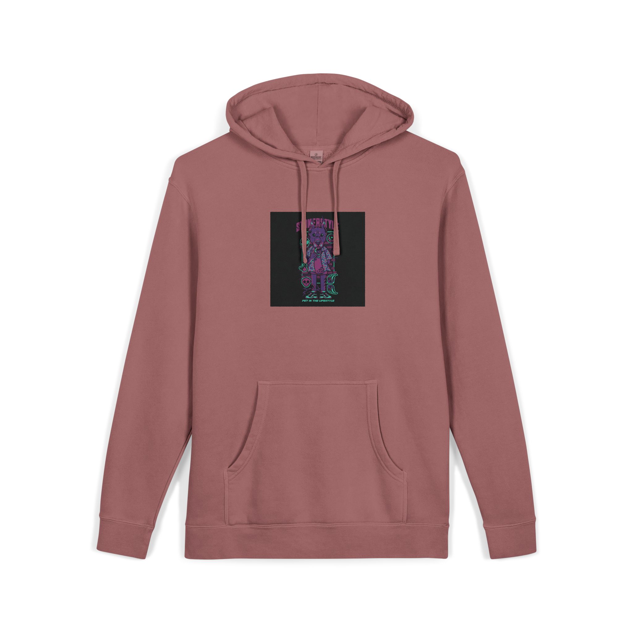 Stoner Style Dobermann Holiday Unisex Pigment Dyed Hoodie Embroidery - Image 31