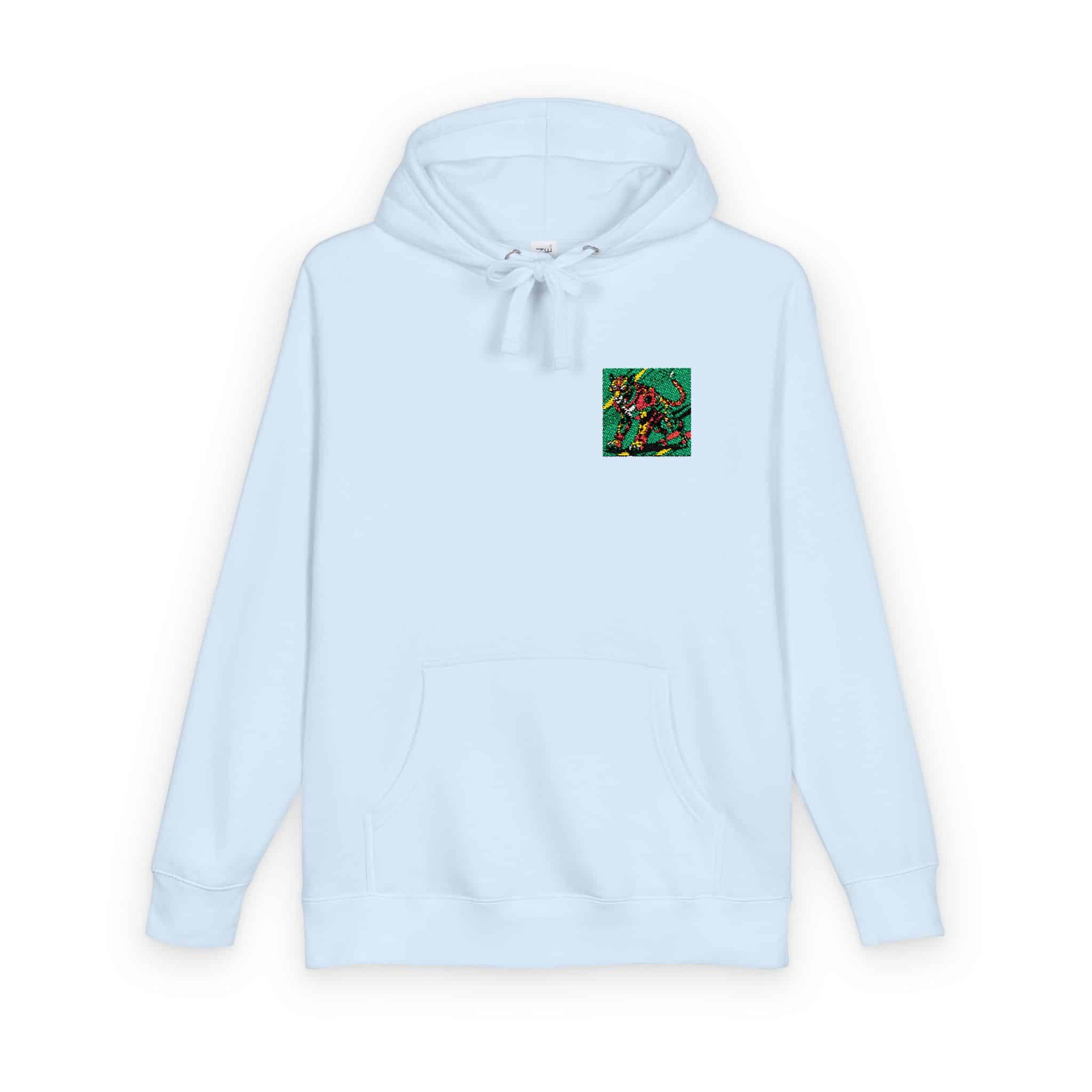Drawing Cat With Red Tail Unisex Fleece Hoodie - Image 10
