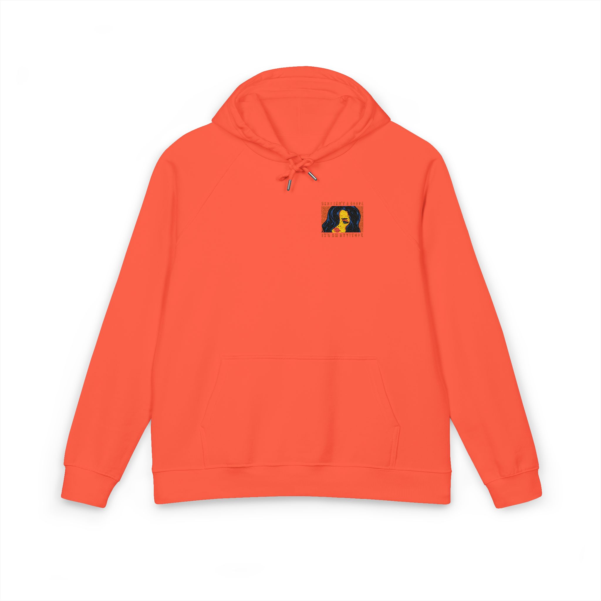 Sexy Isnt A Shape Unisex Eco Raglan Hoodie Embroidery - Image 5