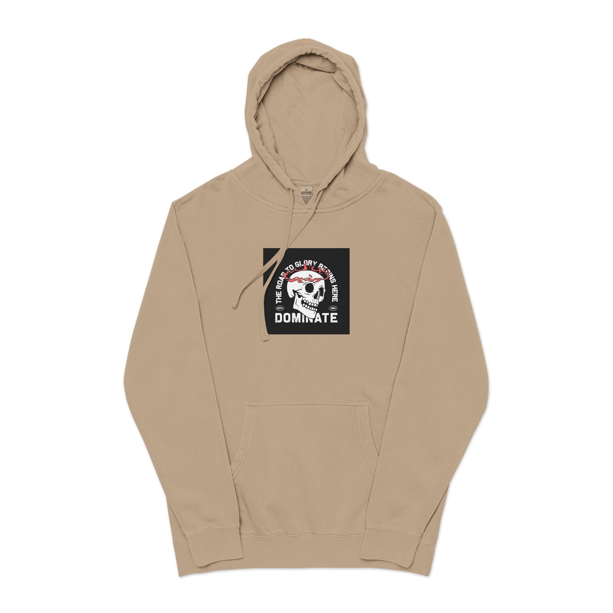 Streetwear Dark Skull Graphic Tshirt Design Vector Template Unisex Pigment Dyed Hoodie Embroidery - Image 5