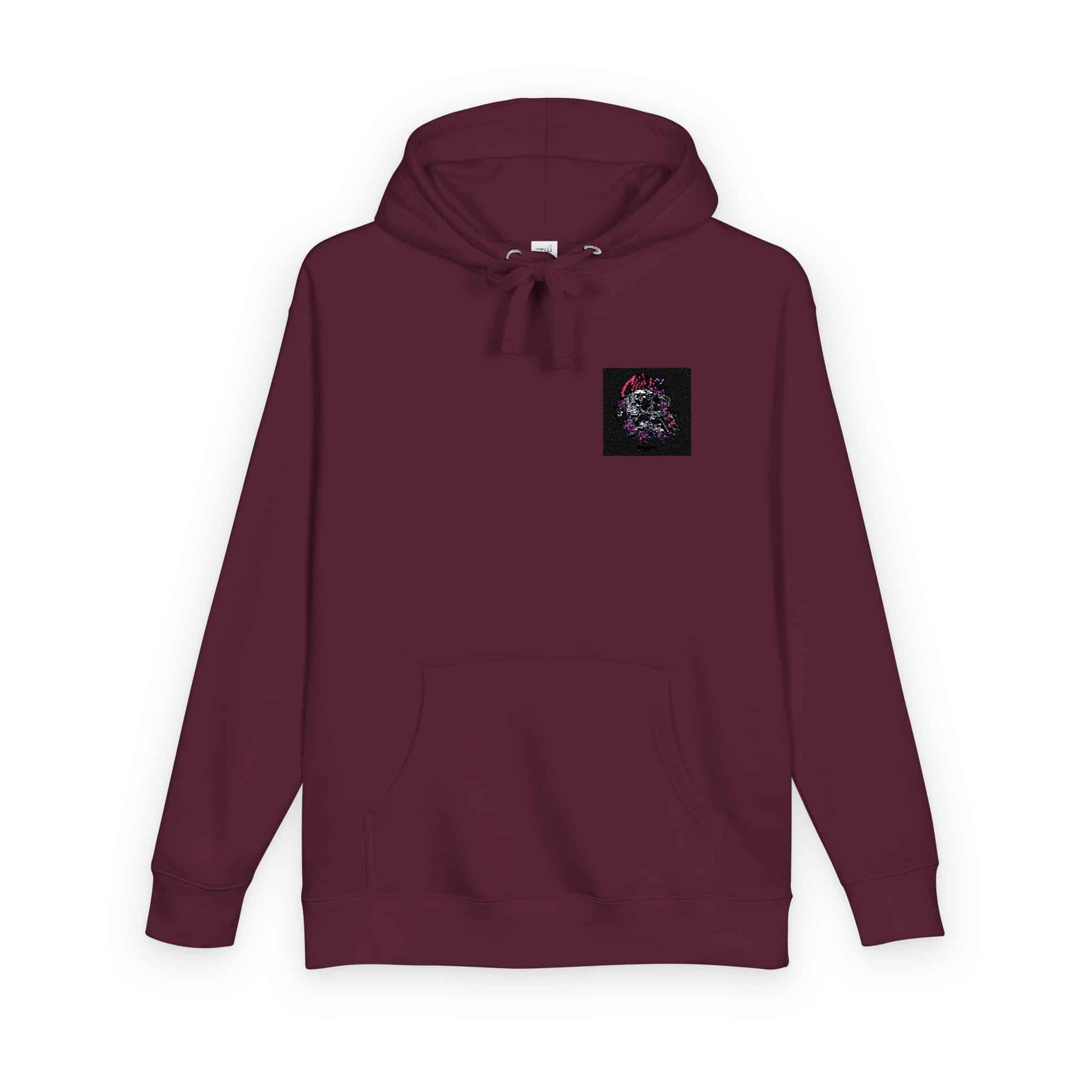 Skull Tattoomachine With Text Illustration Unisex Fleece Hoodie - Image 30