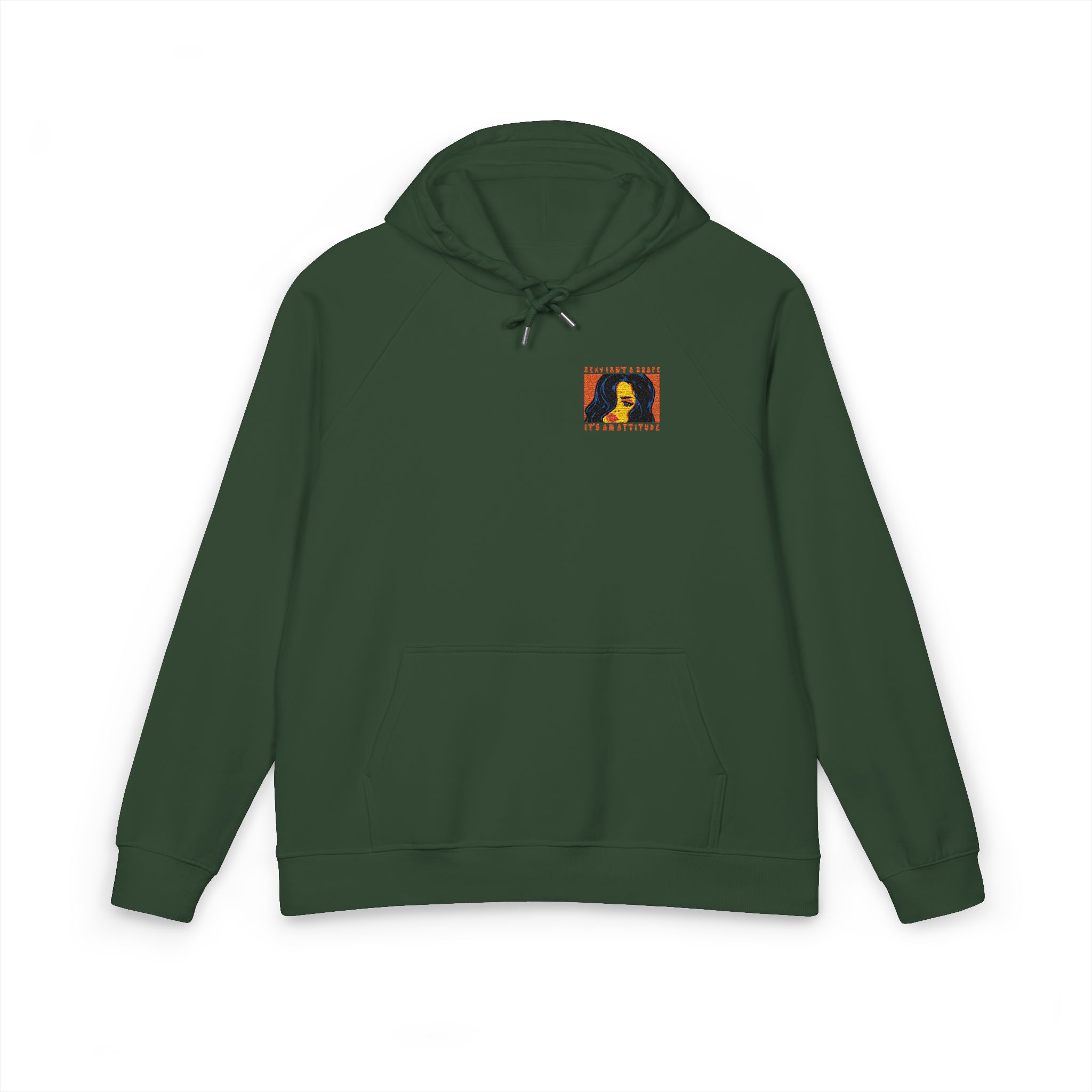 Sexy Isnt A Shape Unisex Eco Raglan Hoodie Embroidery - Image 13
