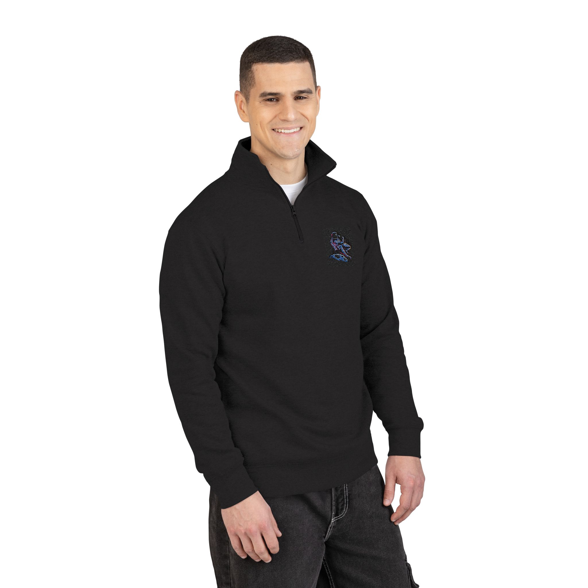 Astrounaut Journey In Space Unisex Fleece Pullover Embroidery - Image 4