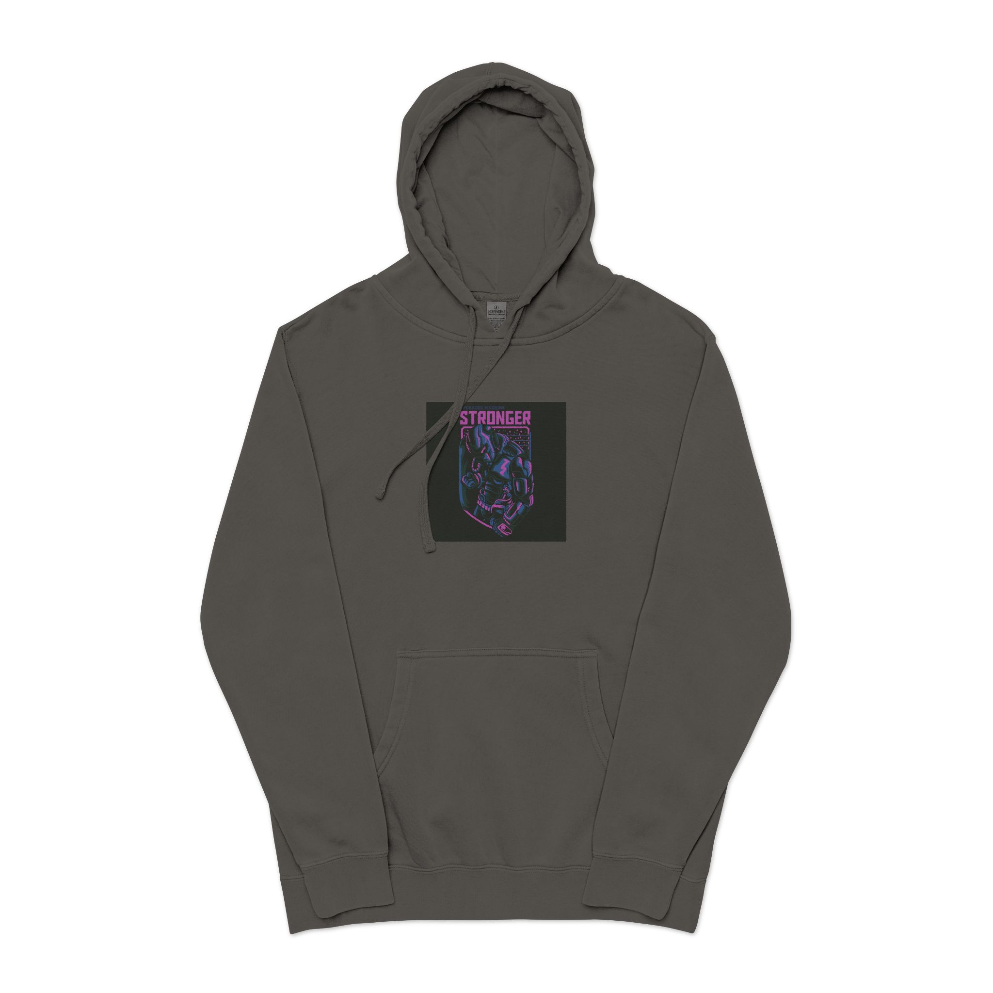 Stronger Unisex Pigment Dyed Hoodie Embroidery - Image 25