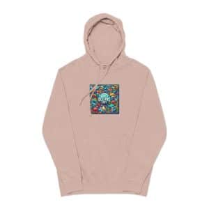 World Oceans Day Unisex Pigment Dyed Hoodie Embroidery