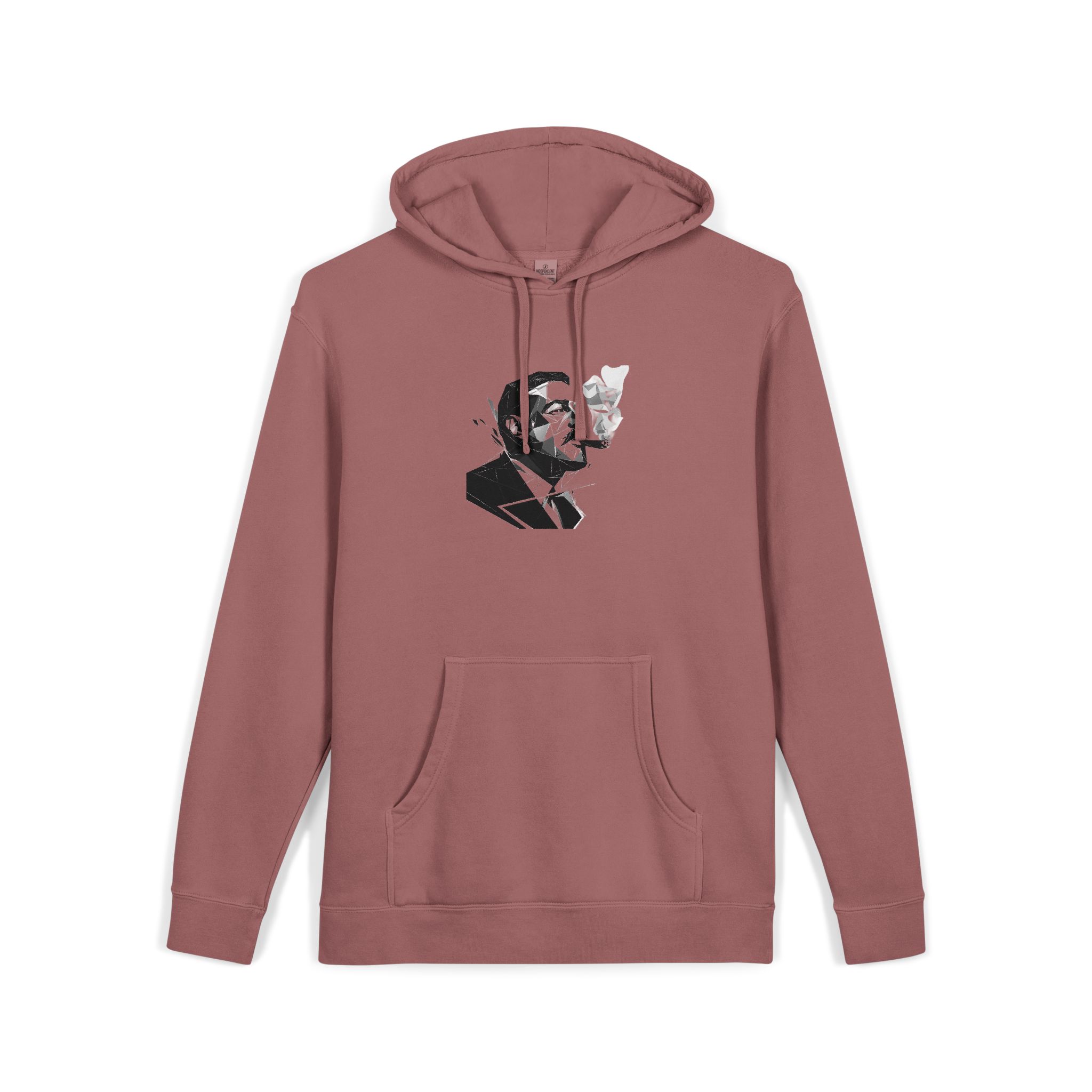 Smoking Man Unisex Pigment Dyed Hoodie Embroidery - Image 31