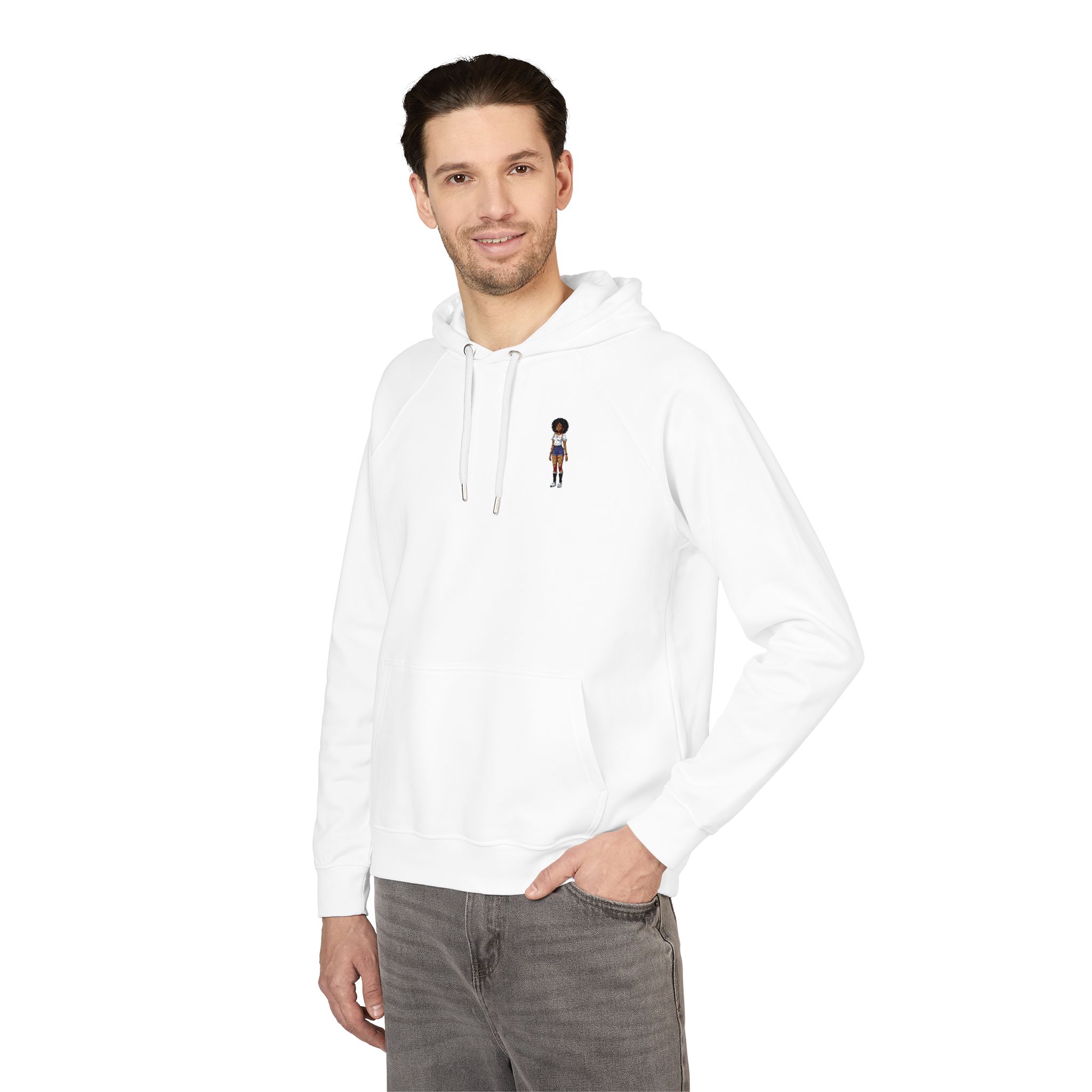 Super Sexy Girl V24 Unisex Eco Raglan Hoodie Embroidery - Image 4