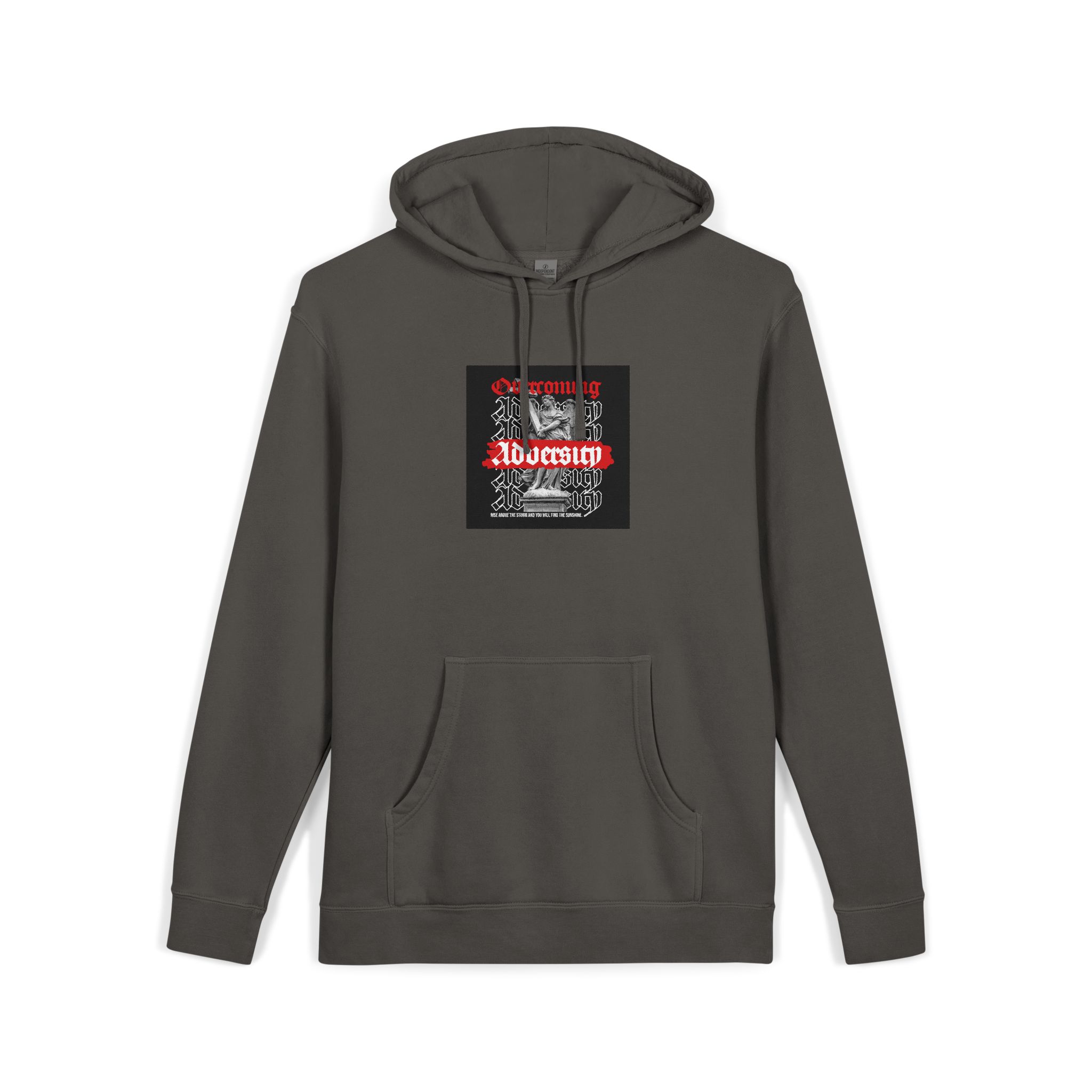 Vector Streetwear Overcoming Illustration Design Unisex Pigment Dyed Hoodie Embroidery - Image 27