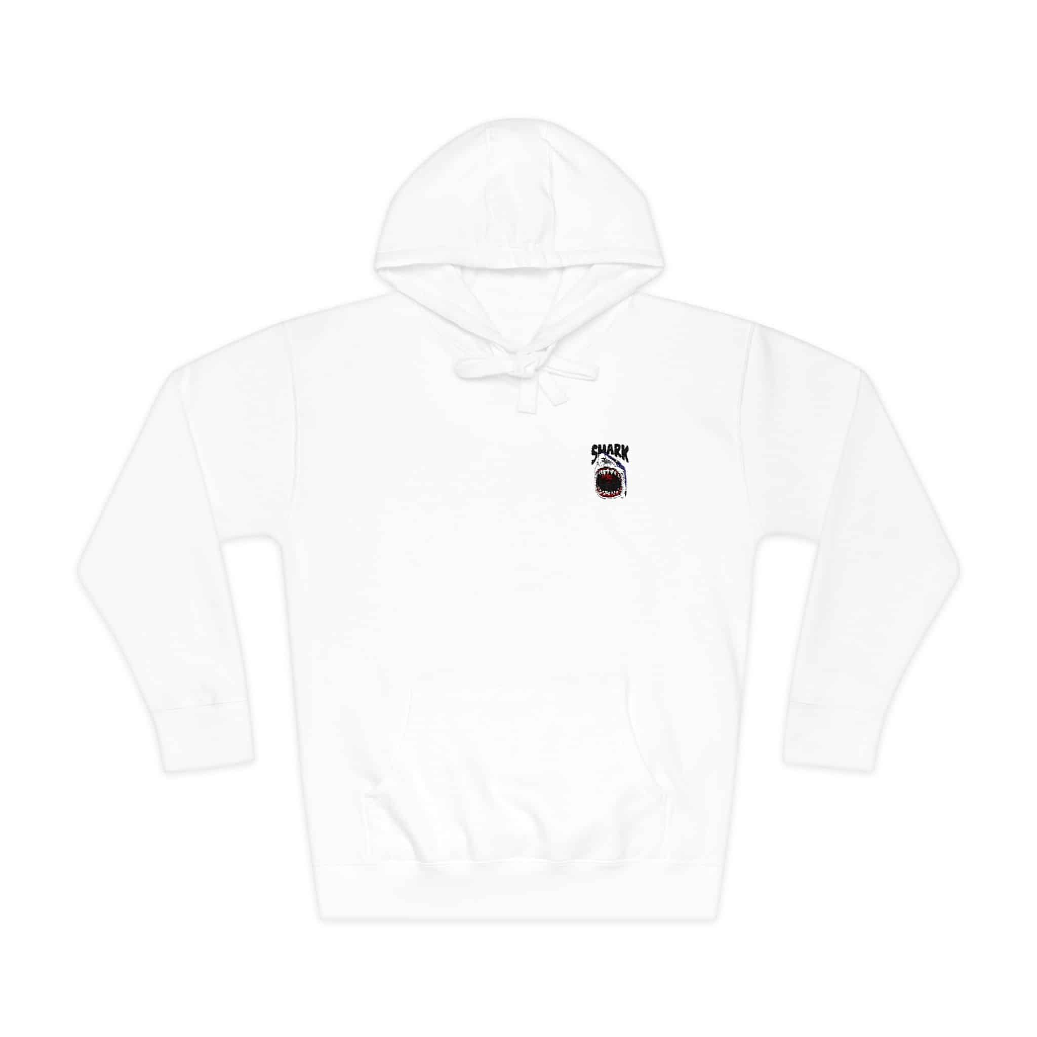 Wild Shark Illustration With Sharp Teeth Unisex Fleece Hoodie