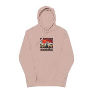 Workers of the World Unisex Pigment Dyed Hoodie Embroidery