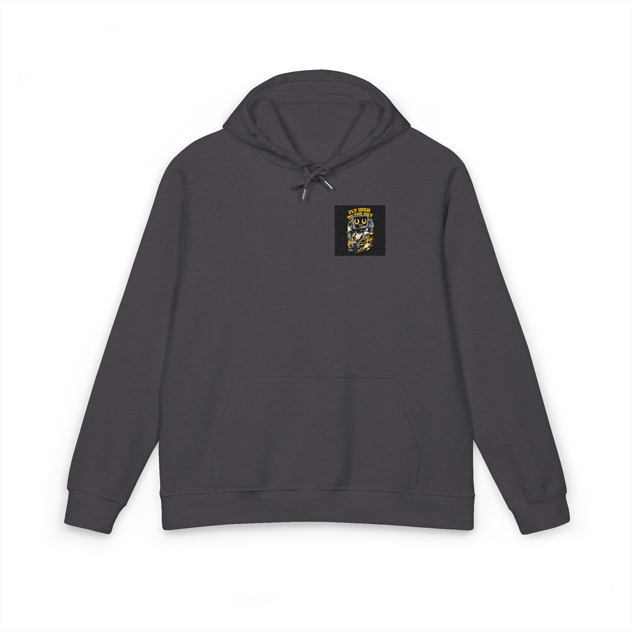 Fly High To the Sky Unisex Eco Raglan Hoodie Embroidery - Image 9