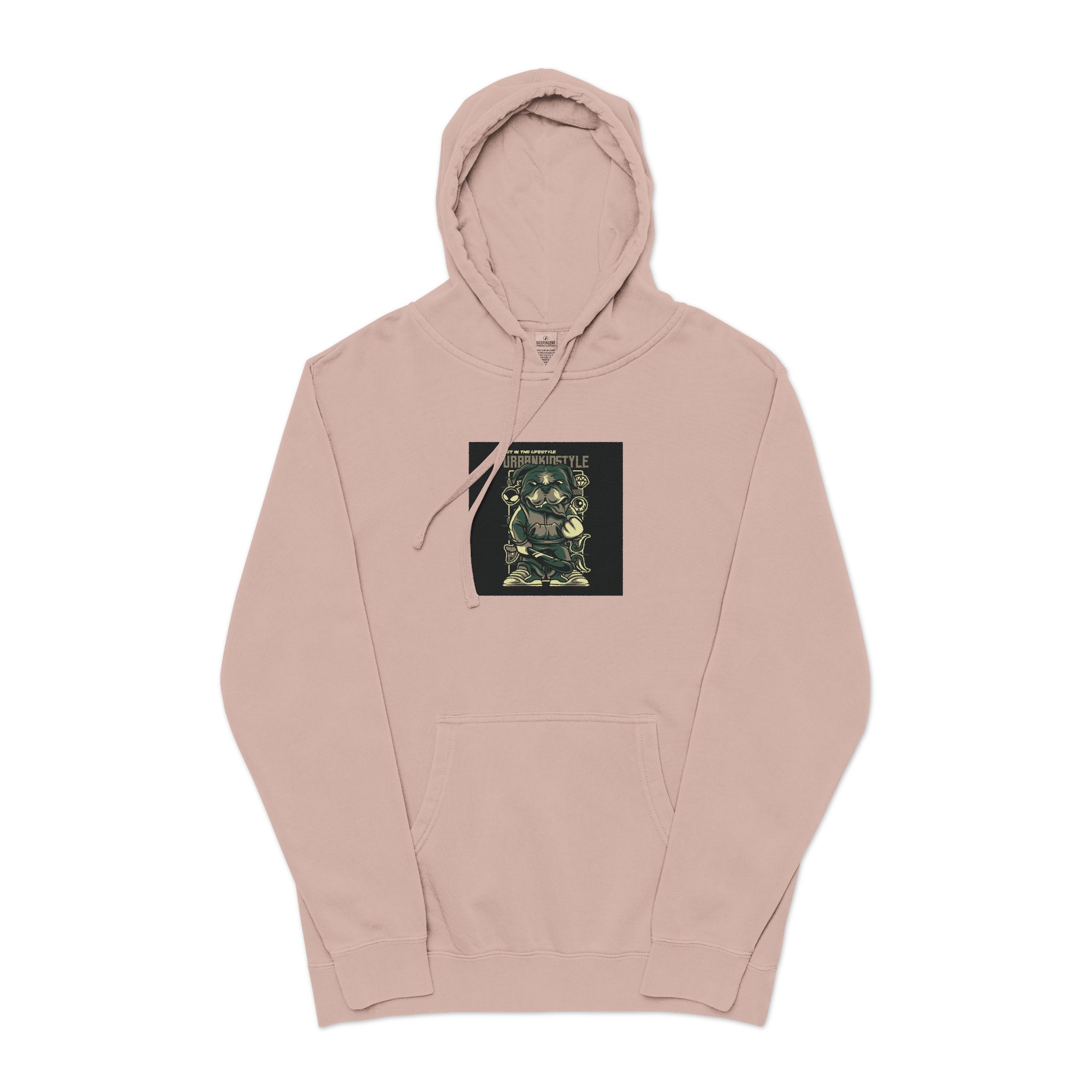 Urbankidstyle Unisex Pigment Dyed Hoodie Embroidery