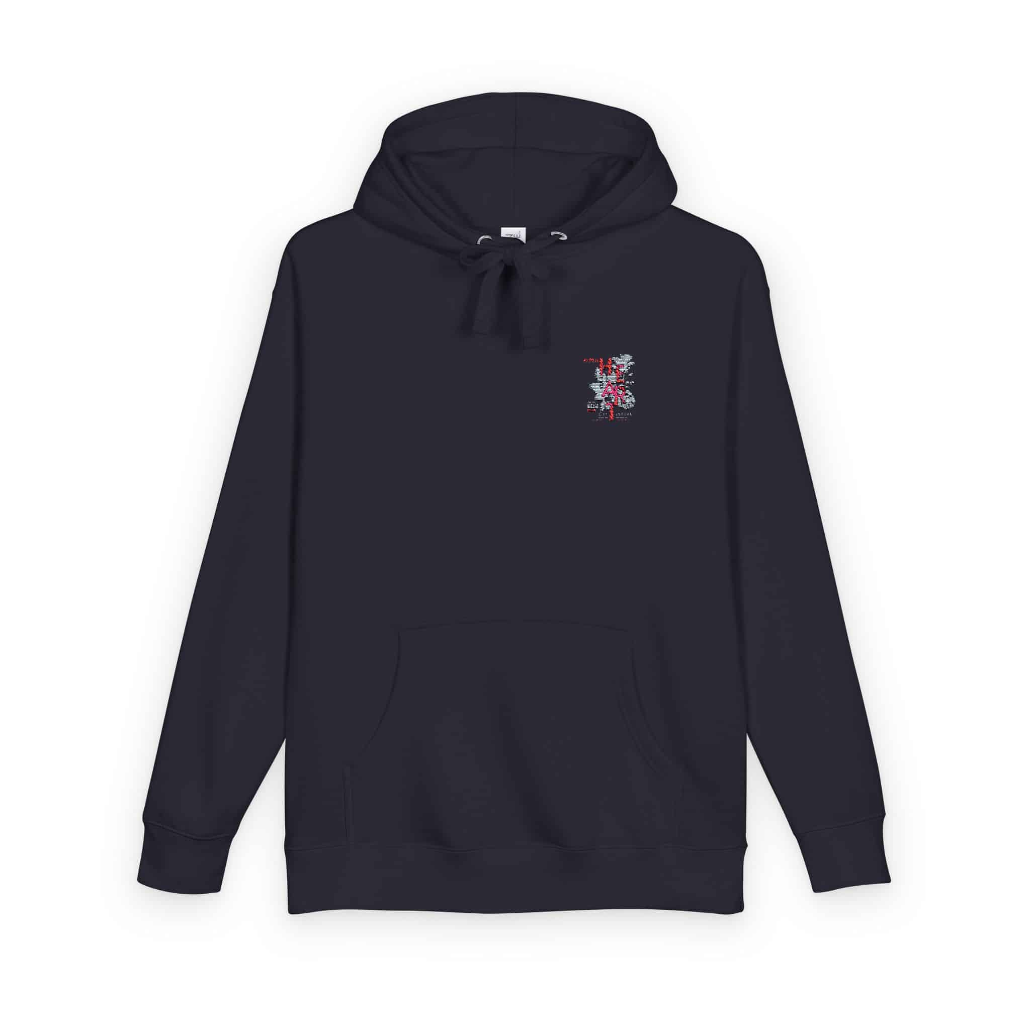 Open Your Heart Slogan With Black White Flowers Illustration Unisex Fleece Hoodie - Image 22