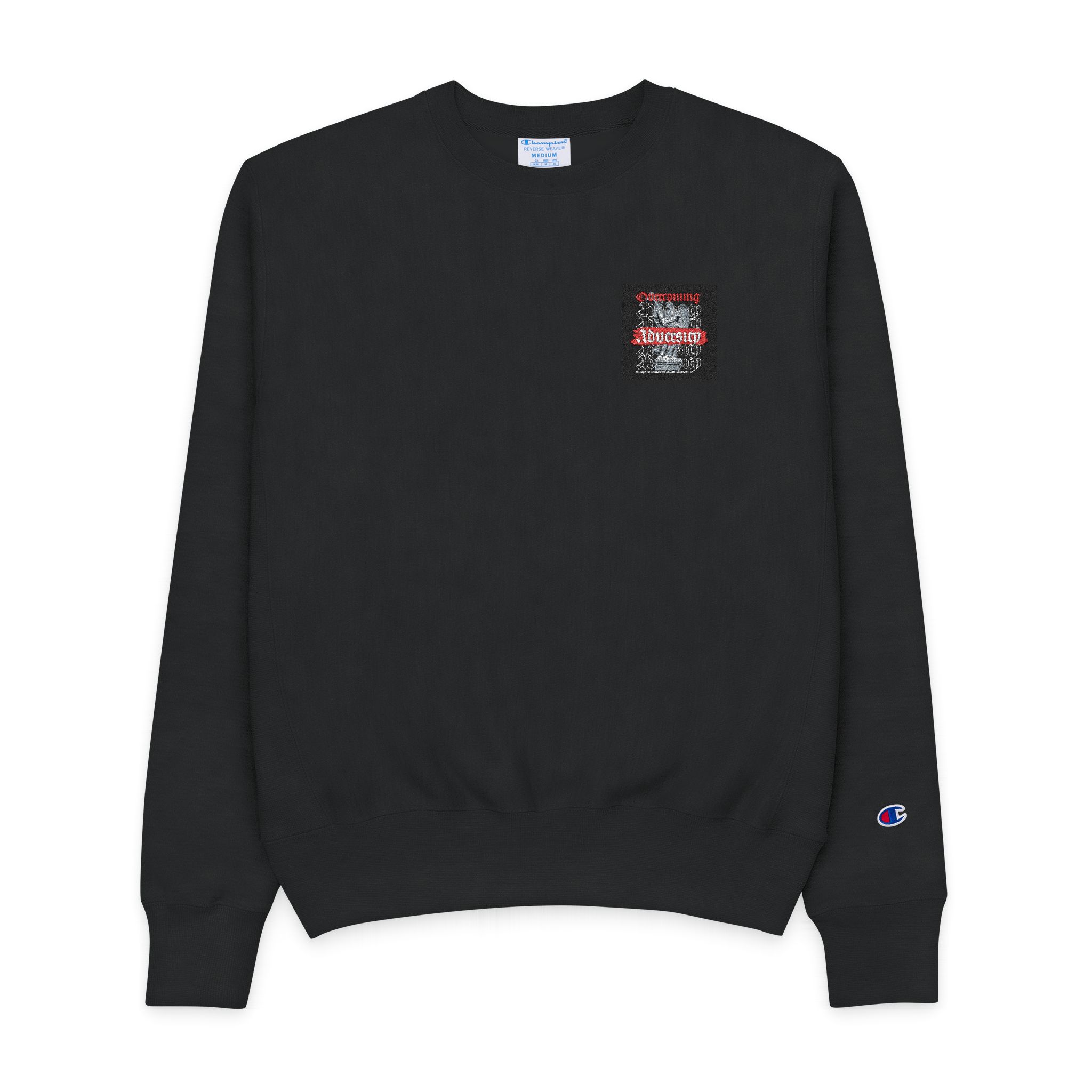 Vector Streetwear Overcoming Illustration Design Mens Champion Crewneck Sweatshirt