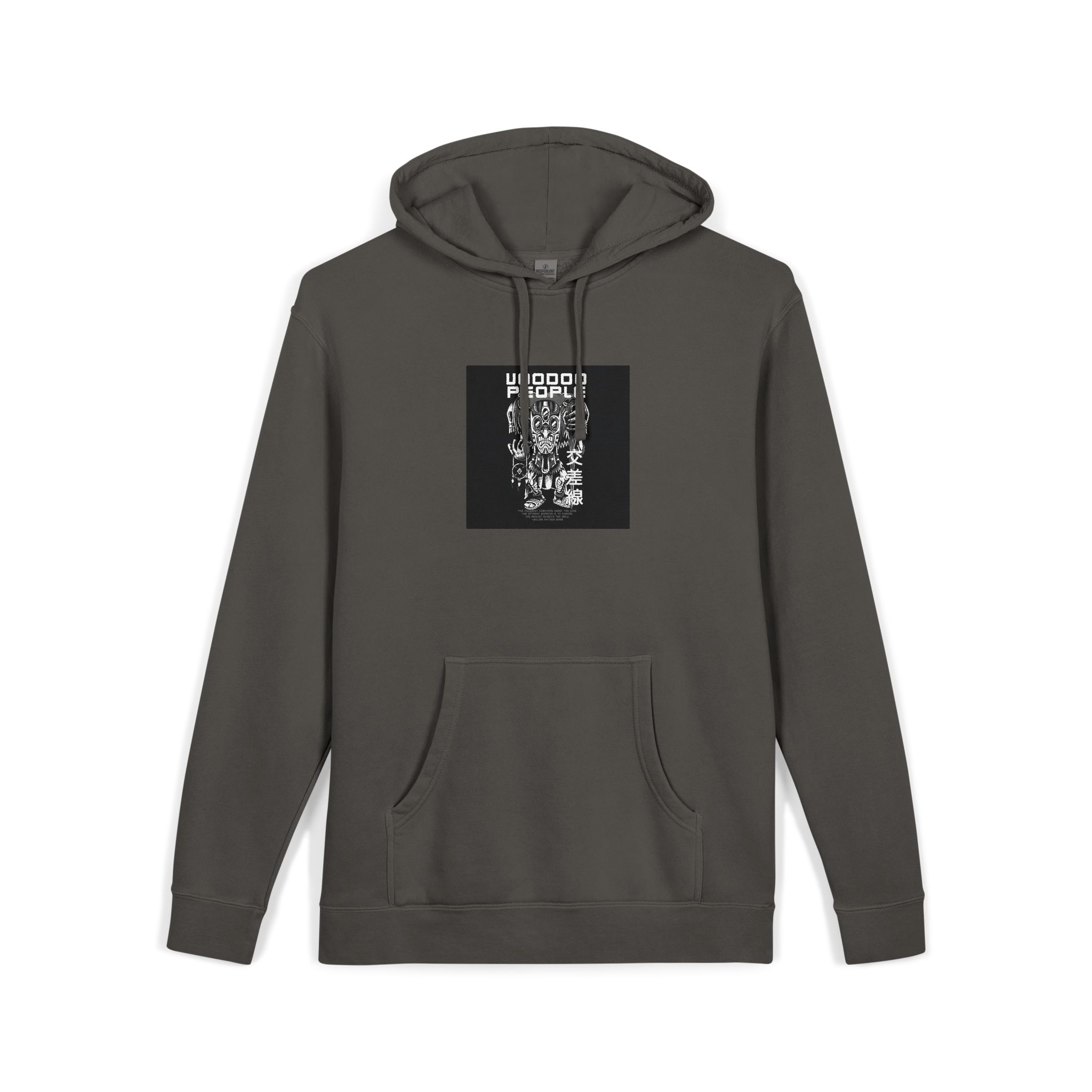Voodoo People Black White Unisex Pigment Dyed Hoodie Embroidery - Image 27