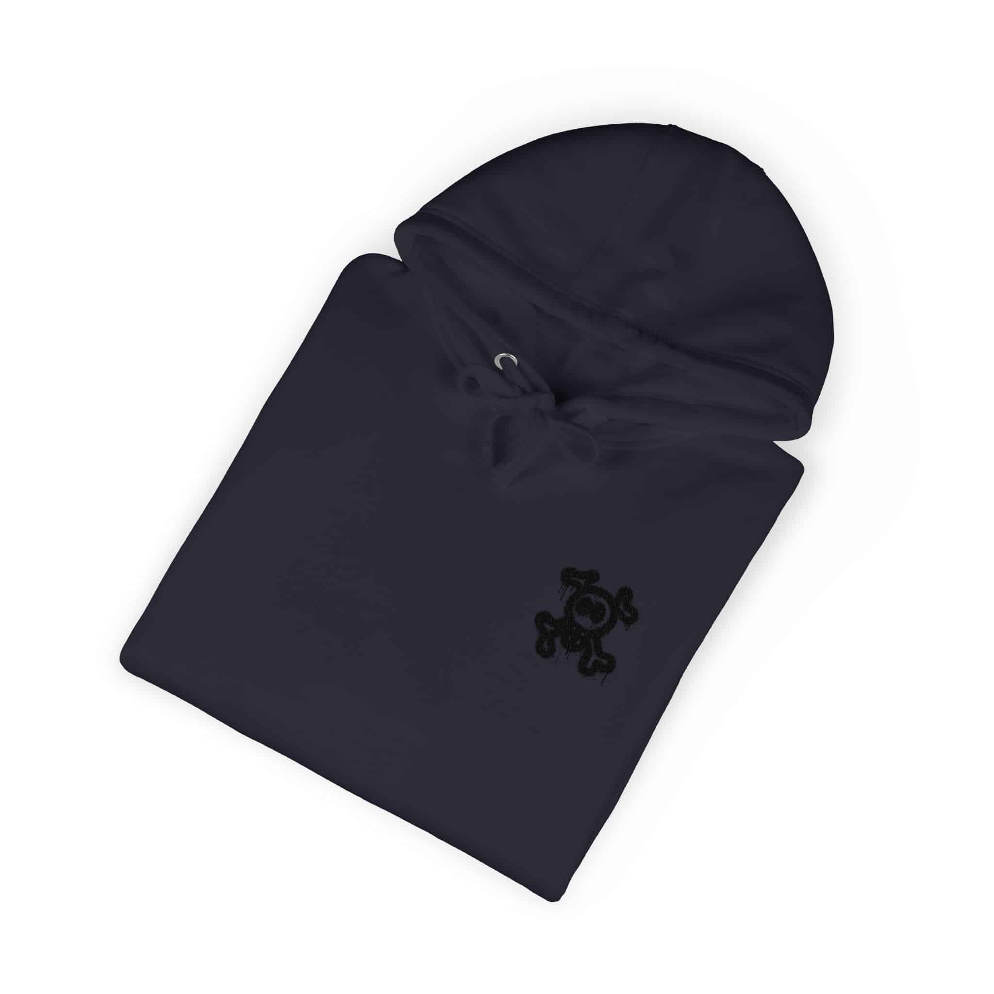Spray Painted Graffiti Skull Sprayed Graffiti Skull Icon With Spray Black White Unisex Fleece Hoodie - Image 24