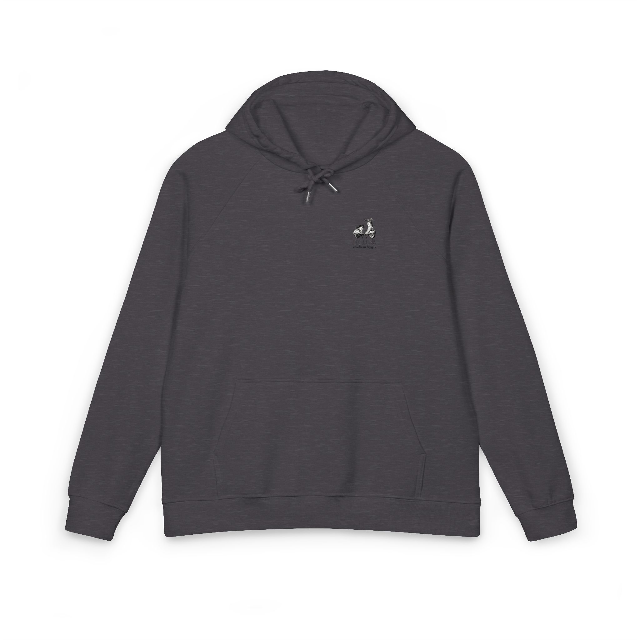 Scooter Riding Makes Me Happy Unisex Eco Raglan Hoodie Embroidery - Image 9