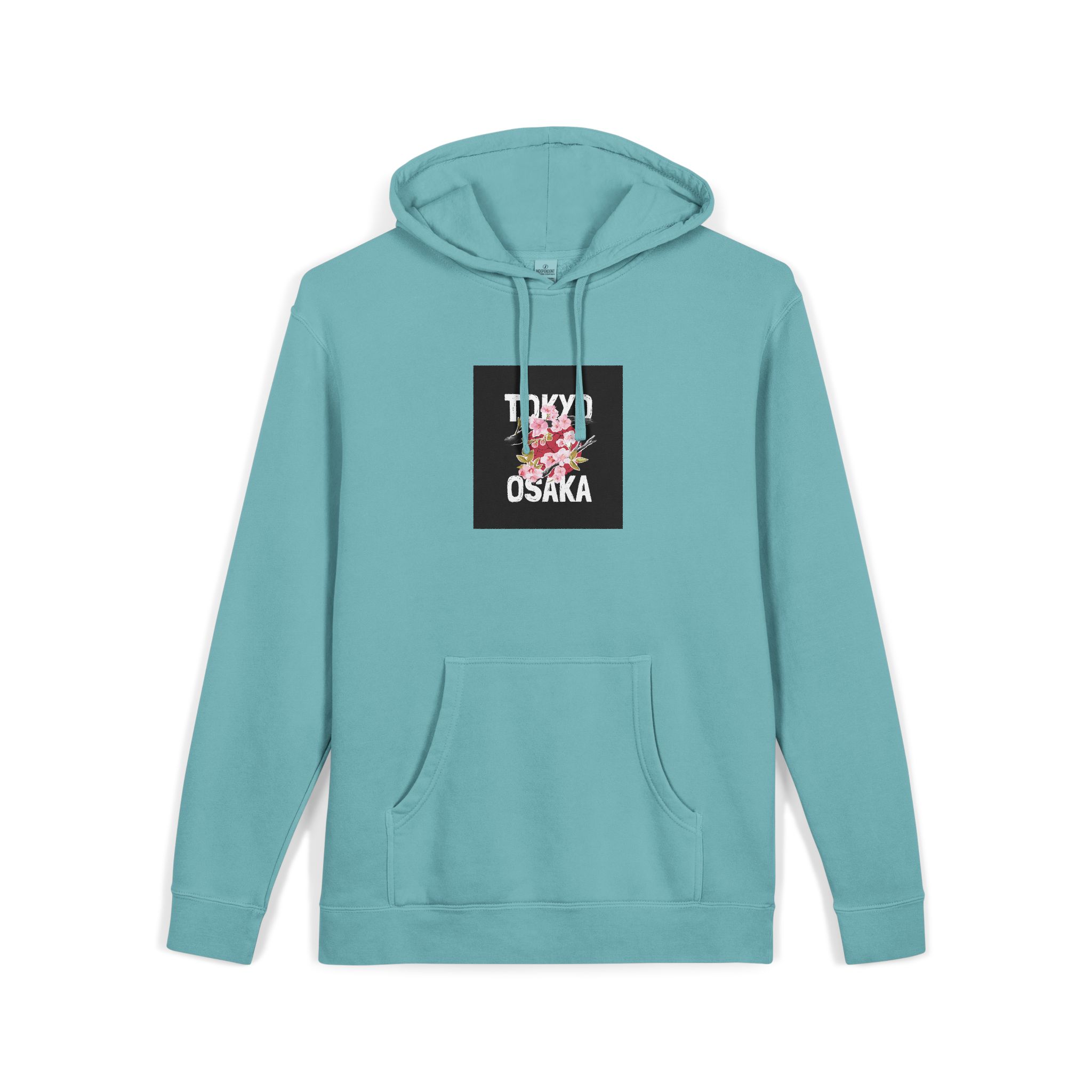 Tokyo Osaka Unisex Pigment Dyed Hoodie Embroidery - Image 11