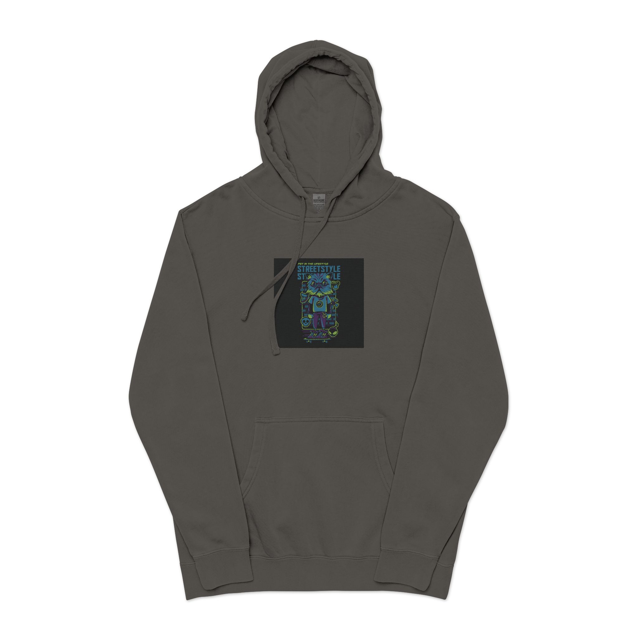 Streetstyle Unisex Pigment Dyed Hoodie Embroidery - Image 25