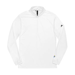 Gradient Heart Shape Adidas Quarter Zip Pullover Embroidery