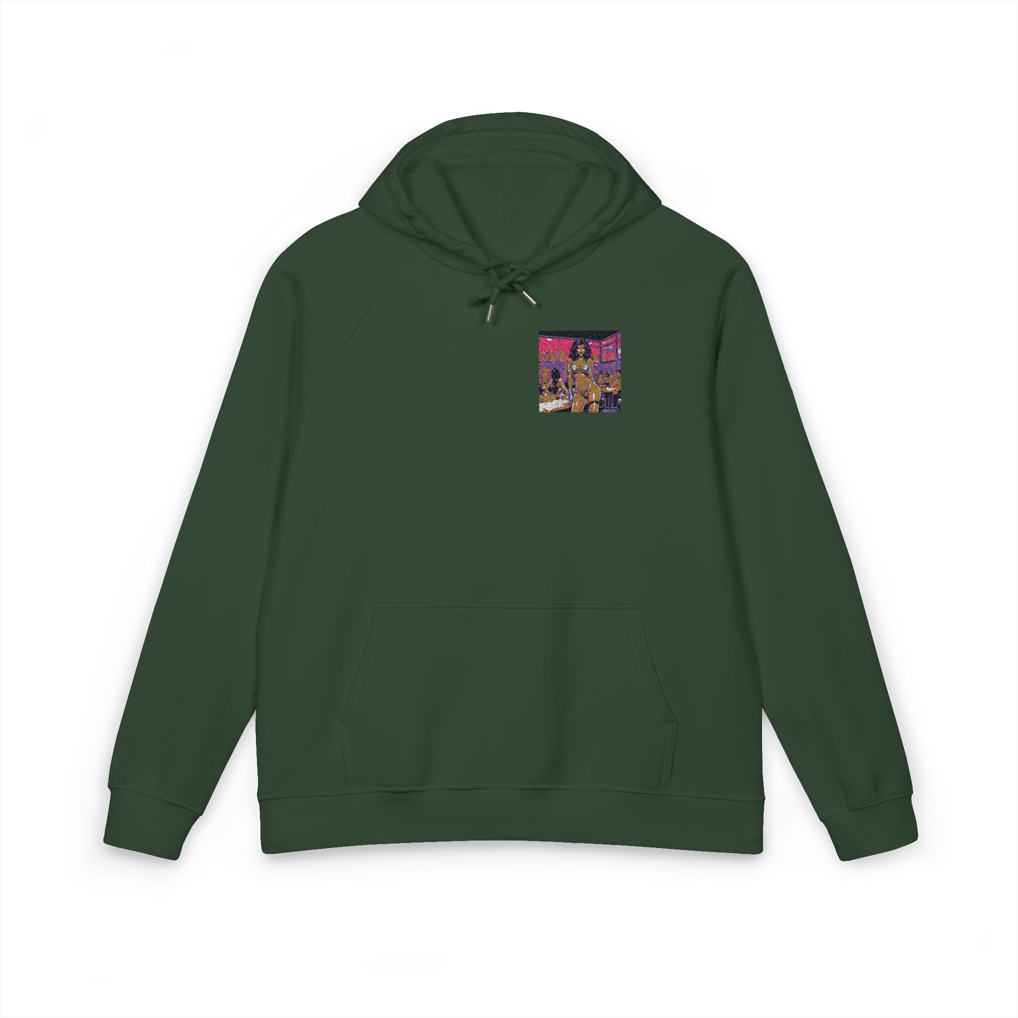 Sexy Woman 4 Unisex Eco Raglan Hoodie Embroidery - Image 13