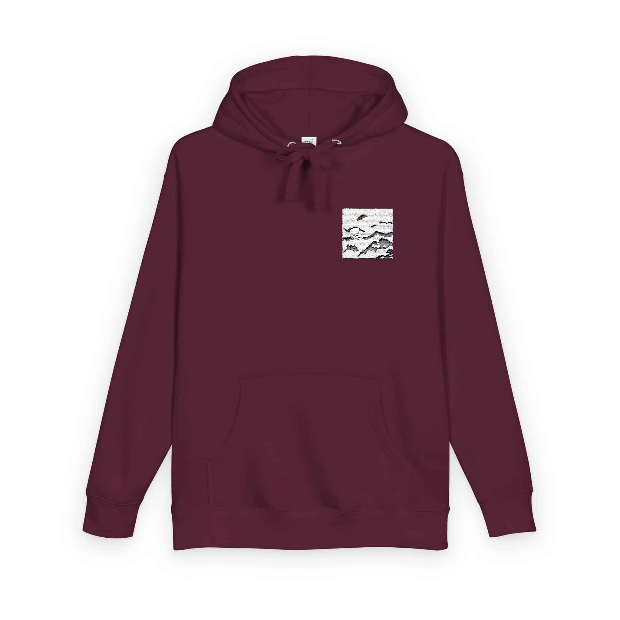 Watercolor Chinese Style Unisex Fleece Hoodie - Image 30