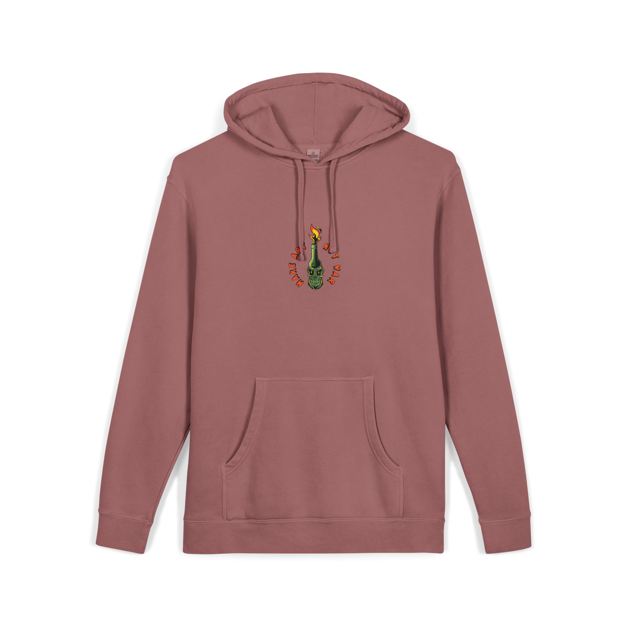 Skull Face Molotov Unisex Pigment Dyed Hoodie Embroidery - Image 31