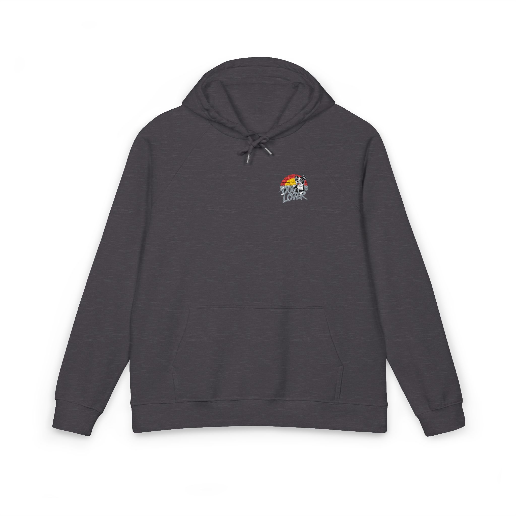 Dog Lover 2 Unisex Eco Raglan Hoodie Embroidery - Image 9