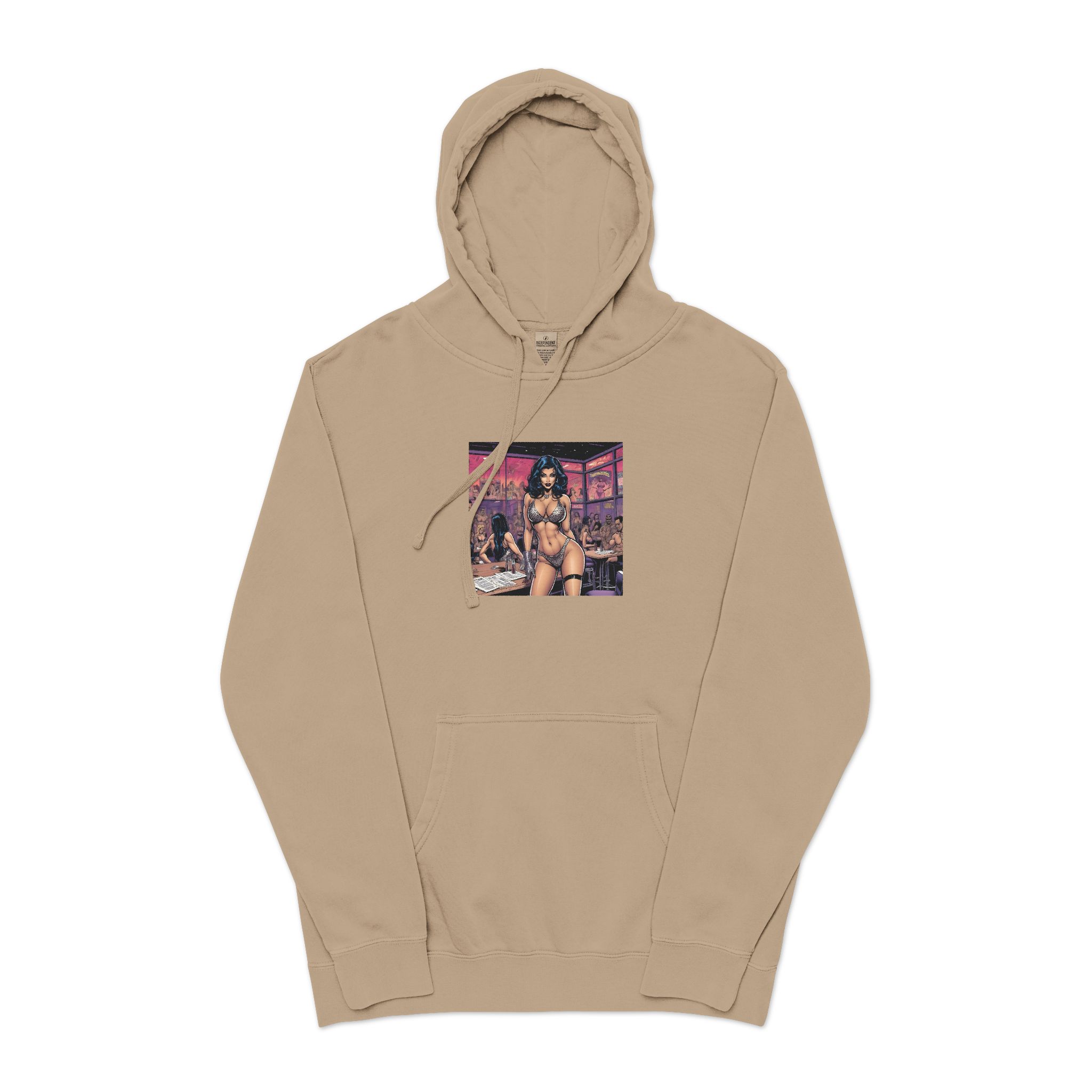 Sexy Woman 4 Unisex Pigment Dyed Hoodie Embroidery - Image 5
