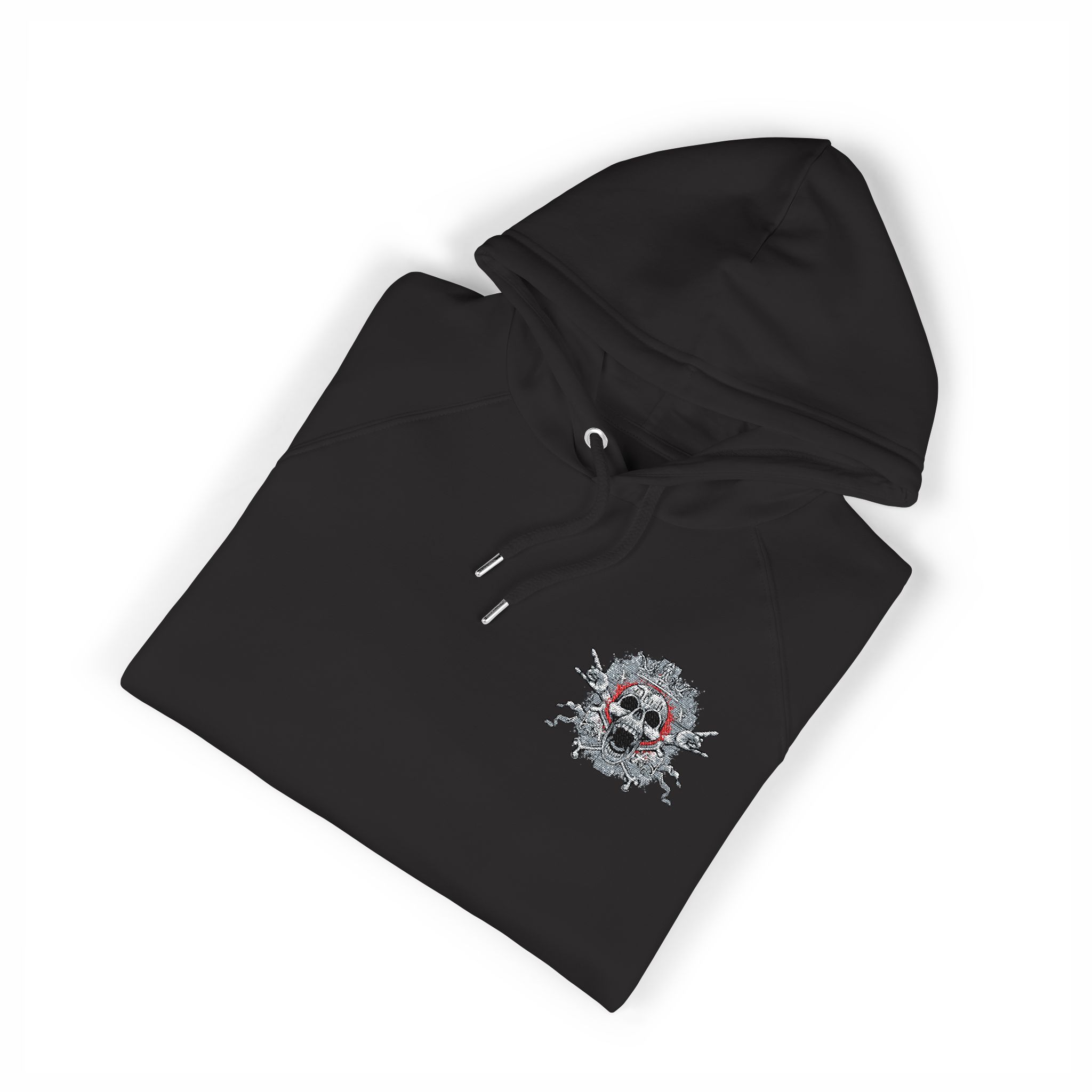 Gothic Sign With Skull Grunge Vintage Design T Shirts (44) Unisex Eco Raglan Hoodie Embroidery - Image 19