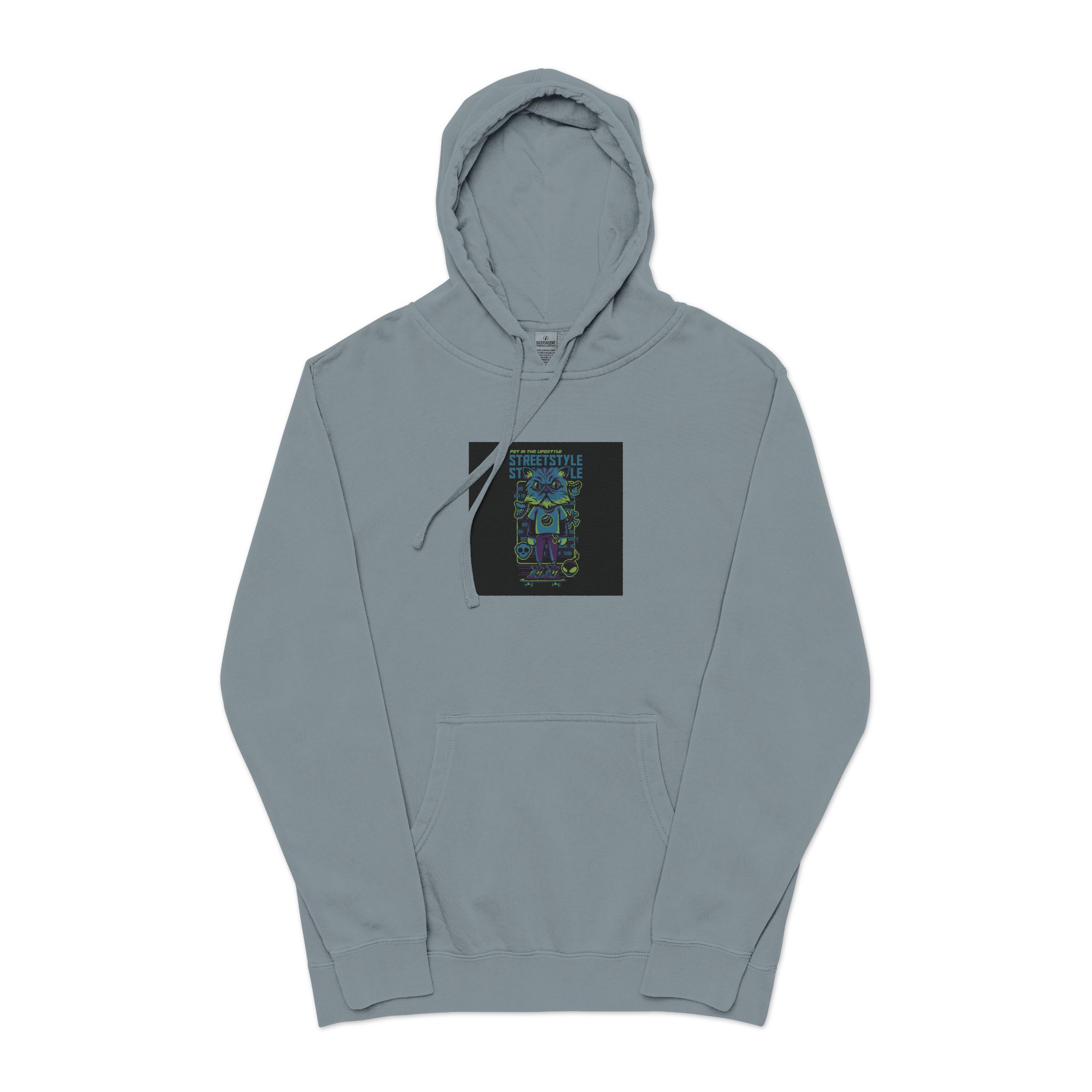 Streetstyle Unisex Pigment Dyed Hoodie Embroidery - Image 21