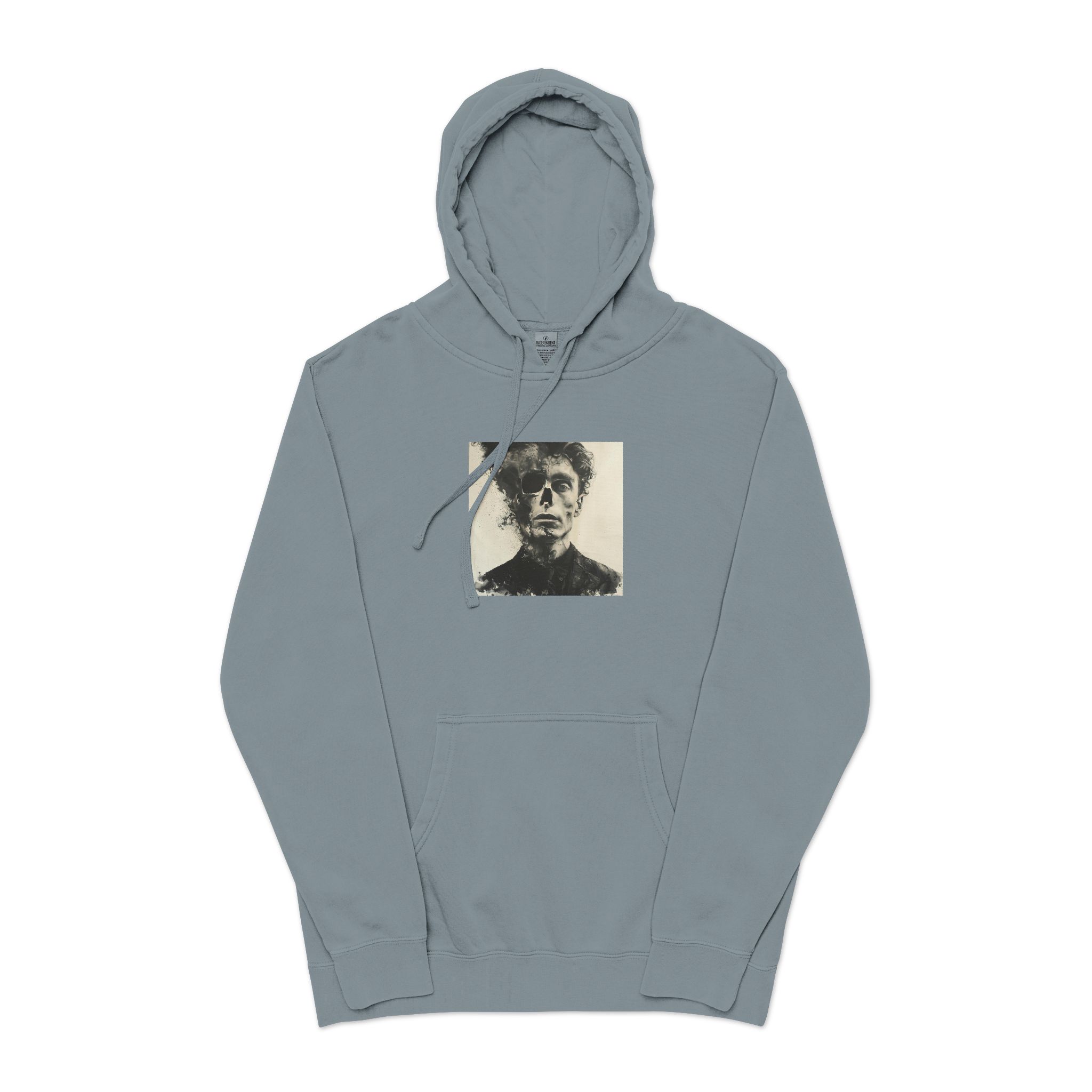 Surreal Skull Unisex Pigment Dyed Hoodie Embroidery - Image 21
