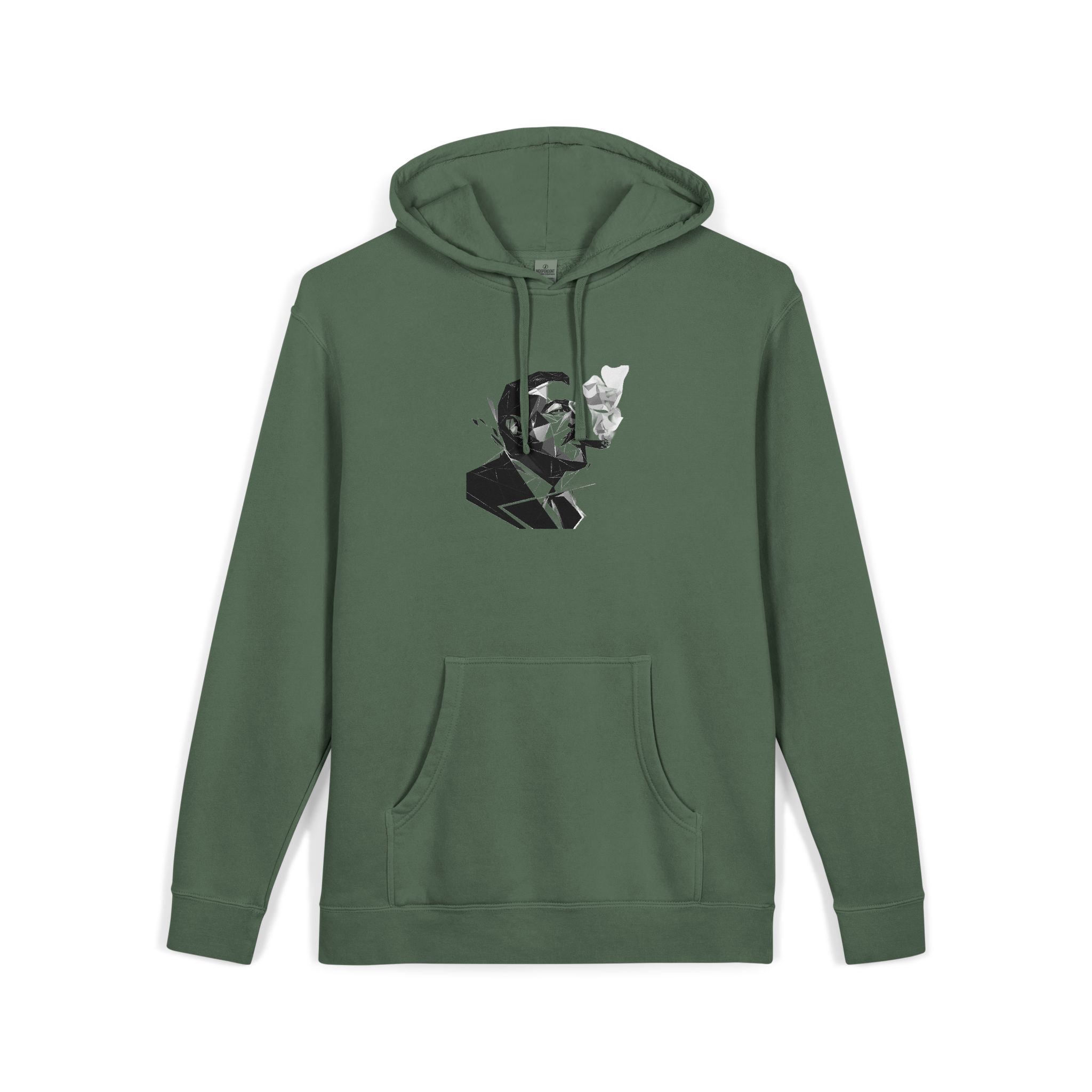 Smoking Man Unisex Pigment Dyed Hoodie Embroidery - Image 15