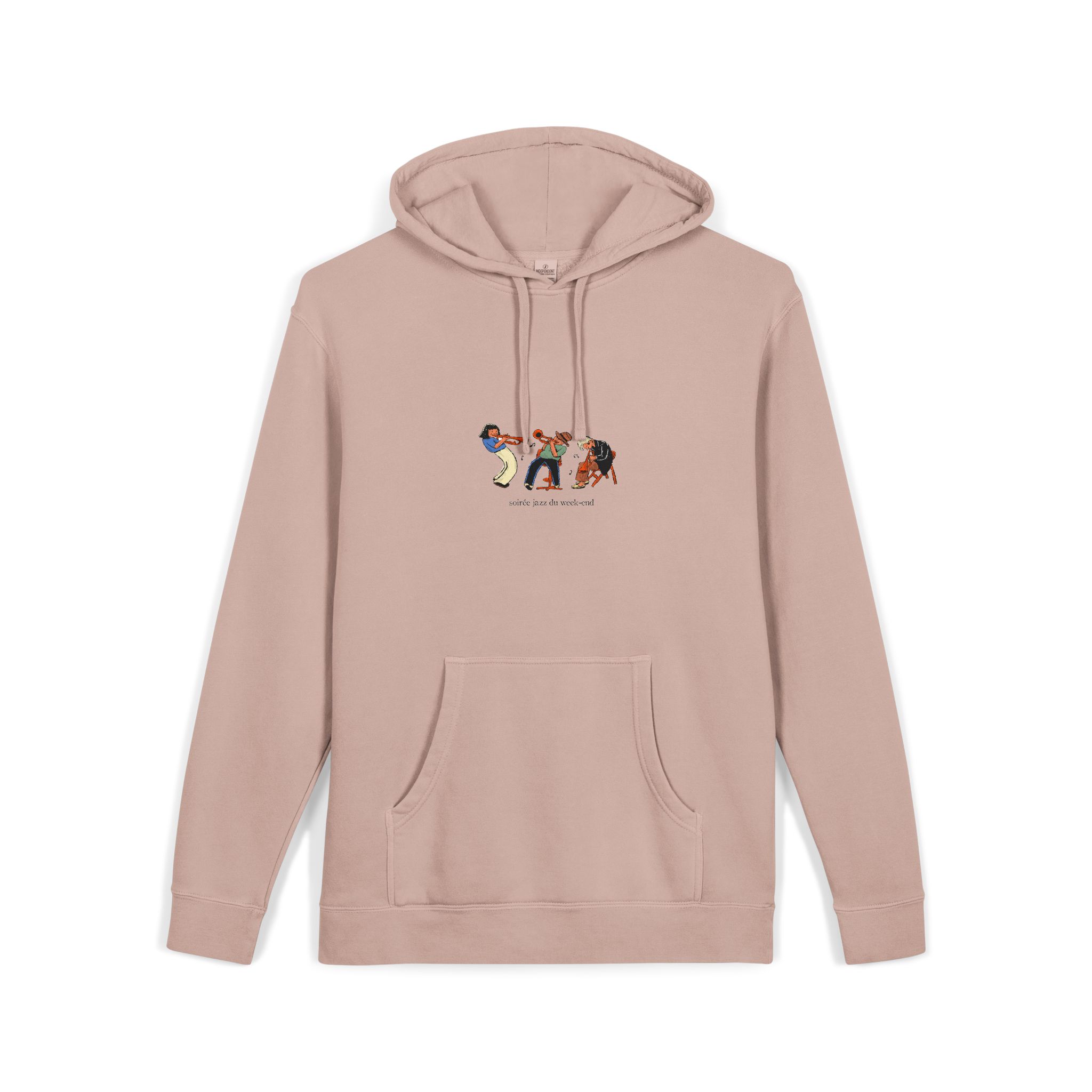 Underground Crete Sessions Unisex Pigment Dyed Hoodie Embroidery - Image 3