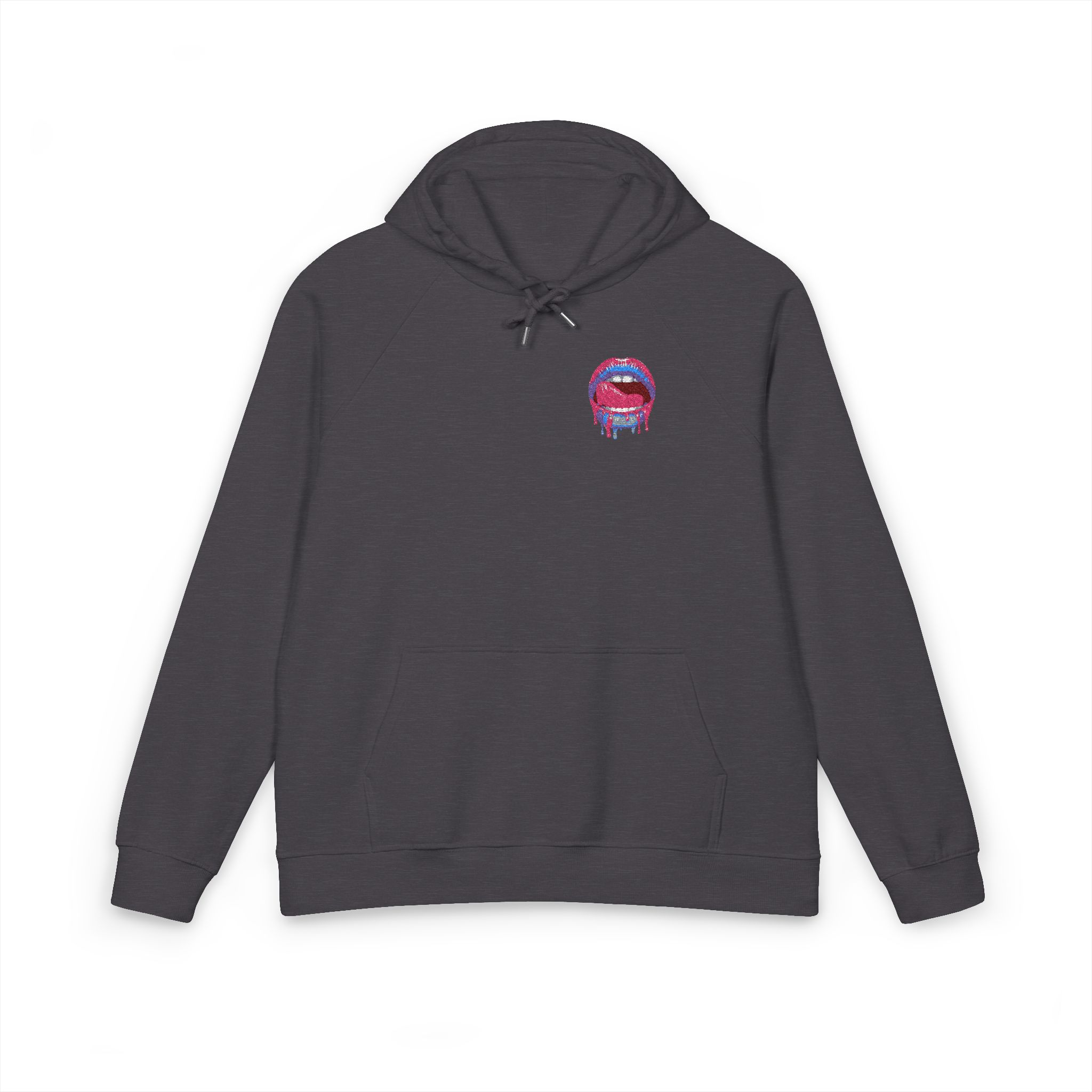 Sexy Lips V11 Unisex Eco Raglan Hoodie Embroidery - Image 9