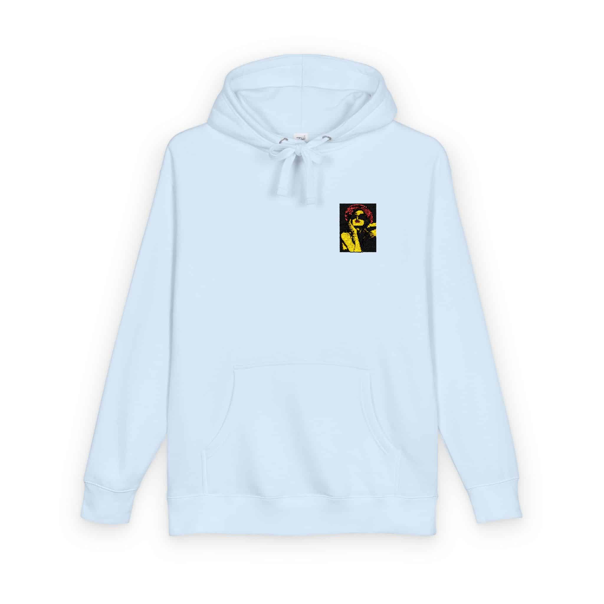 Woman With Sunglasses Unisex Fleece Hoodie - Image 10