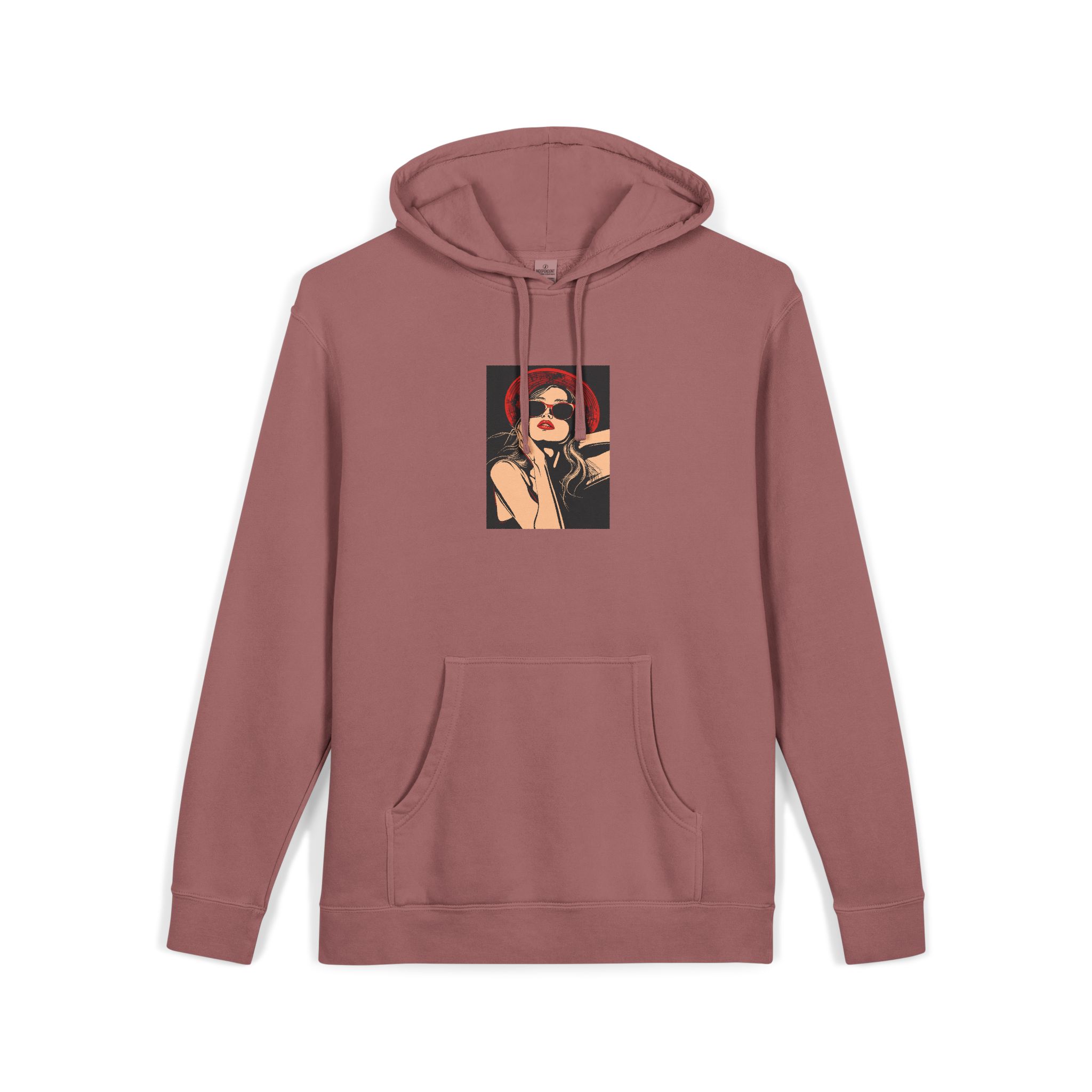 Woman With Sunglasses Unisex Pigment Dyed Hoodie Embroidery - Image 31