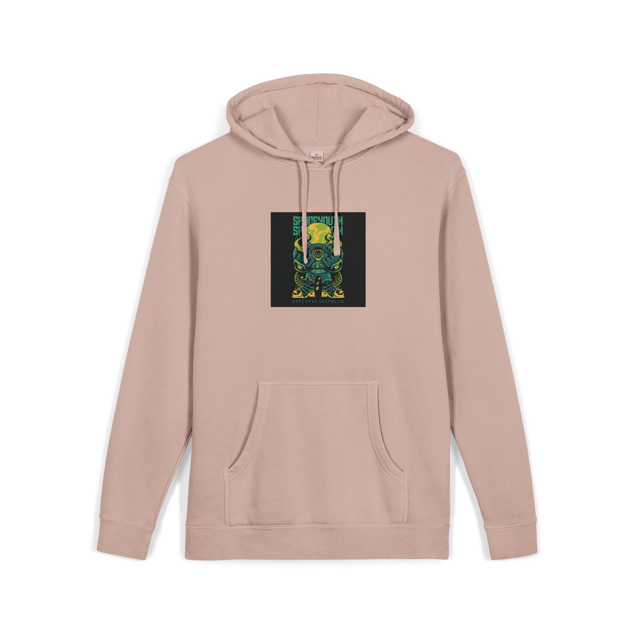 Spaceyouth Unisex Pigment Dyed Hoodie Embroidery - Image 3