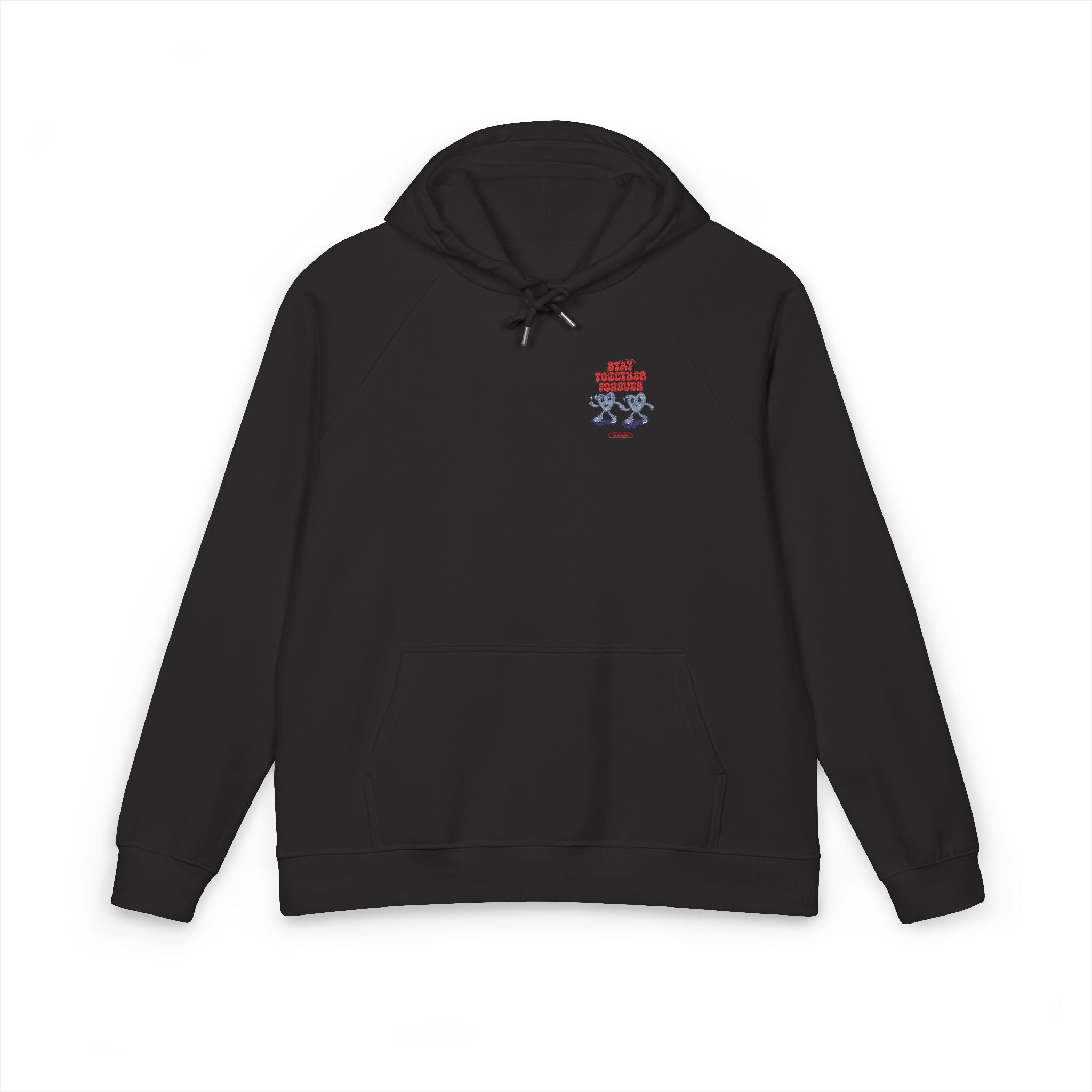 Stay Together Forever Unisex Eco Raglan Hoodie Embroidery - Image 17