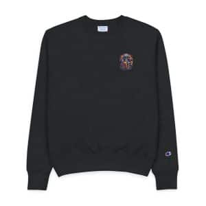Colorful Human Skull Ai Design (1) Mens Champion Crewneck Sweatshirt