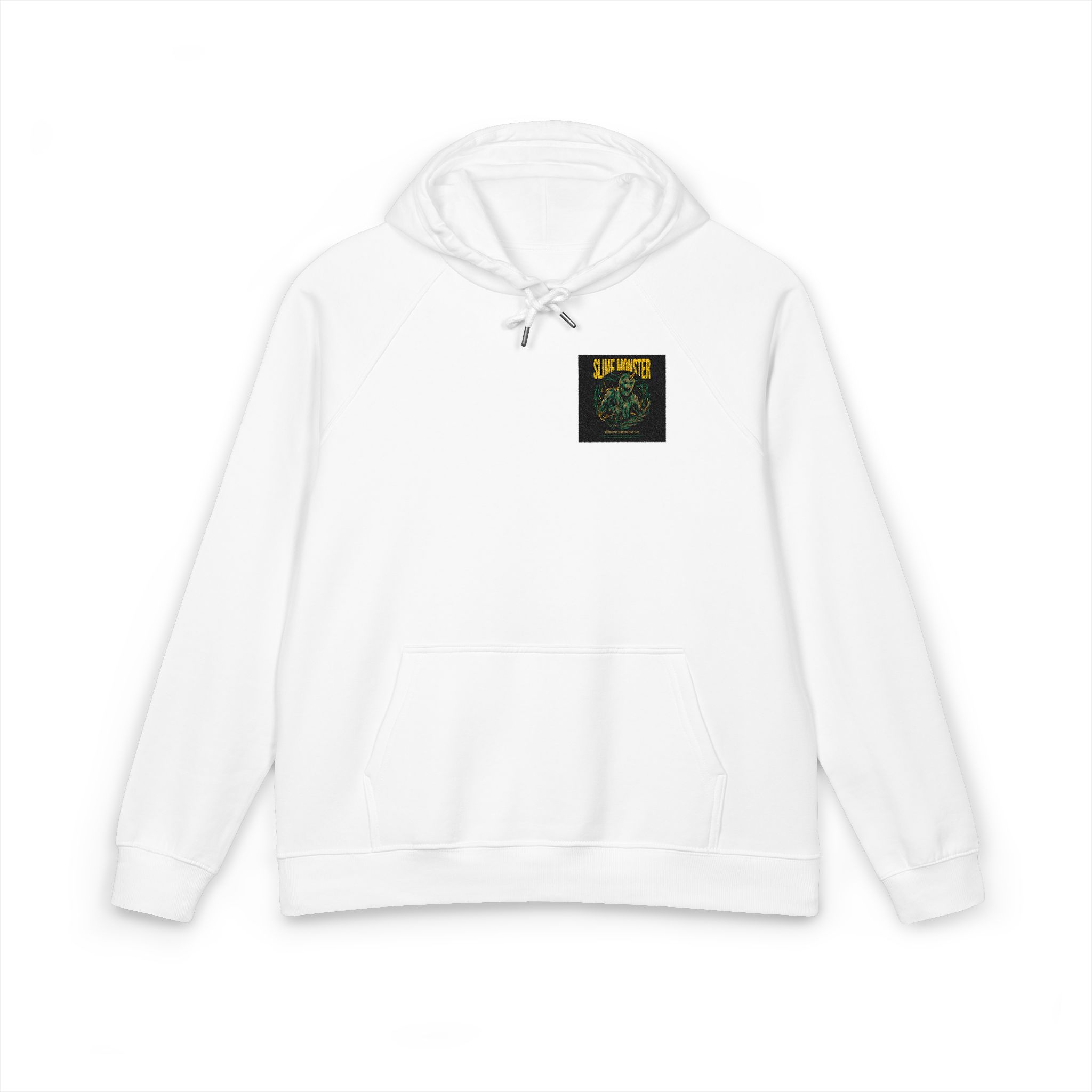 Slime Monster Unisex Eco Raglan Hoodie Embroidery