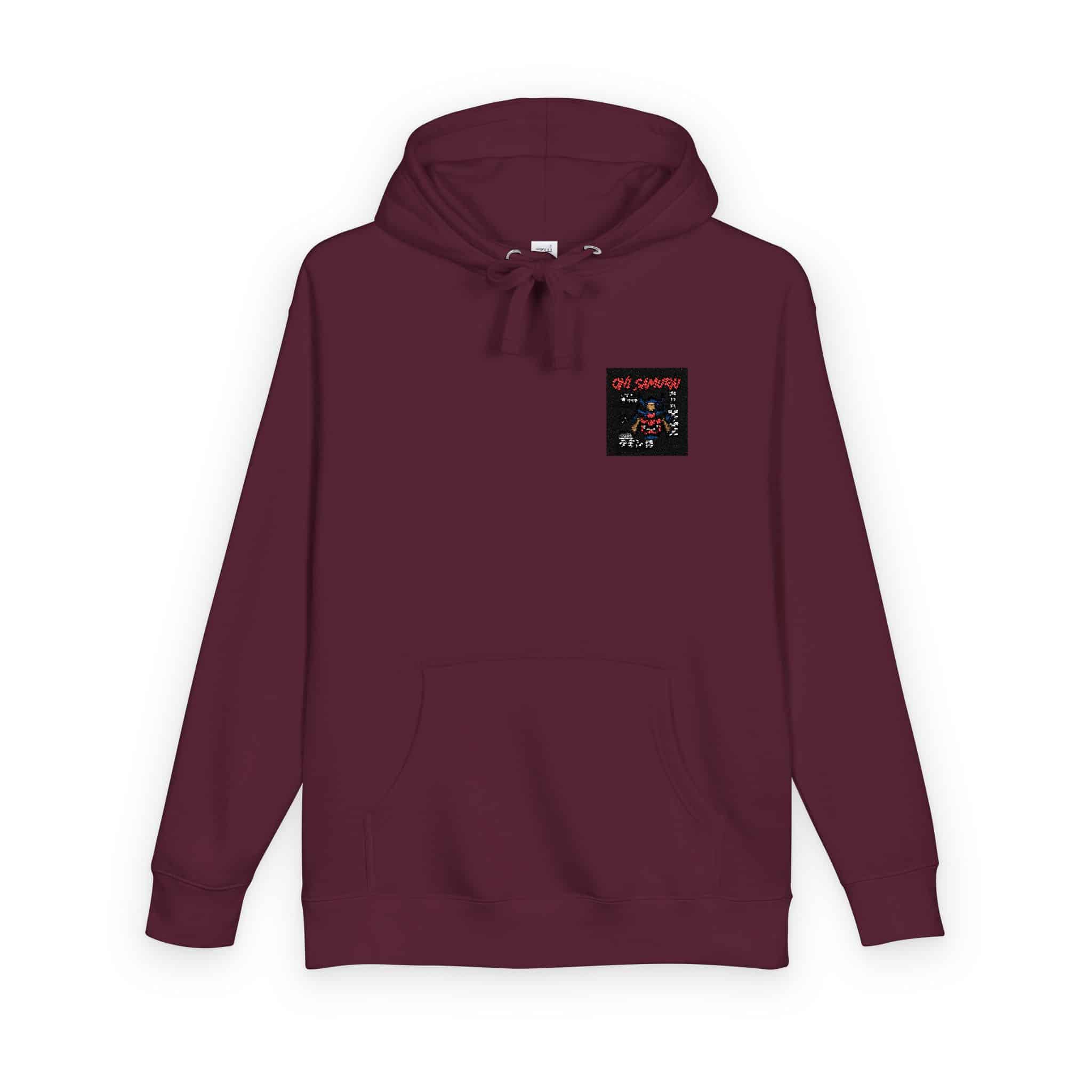 Oni Samurai Design Logo Vector Copia Unisex Fleece Hoodie - Image 30