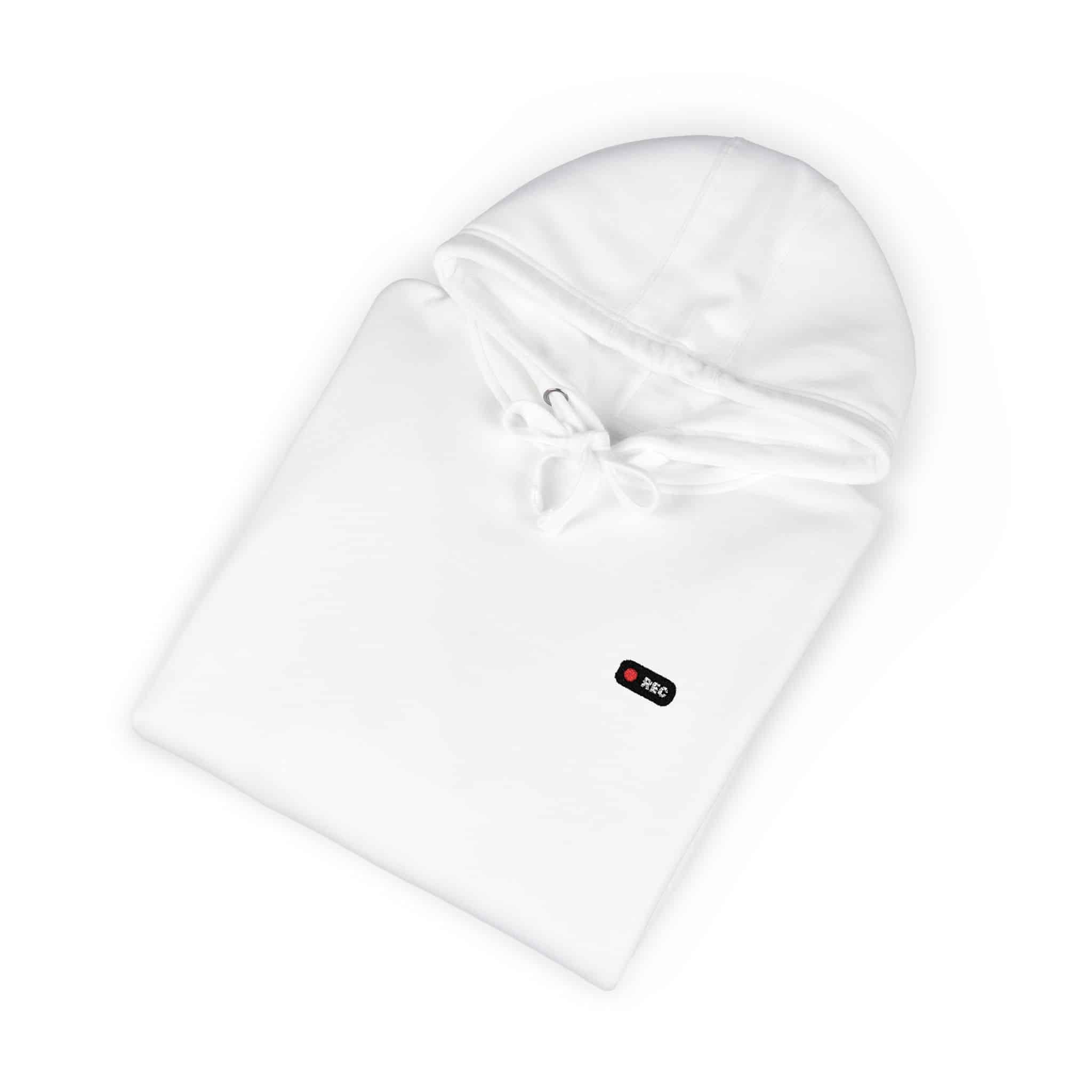 Rec Button Recording Sign Vector Eps 10 Isolated White Background Unisex Fleece Hoodie - Image 4