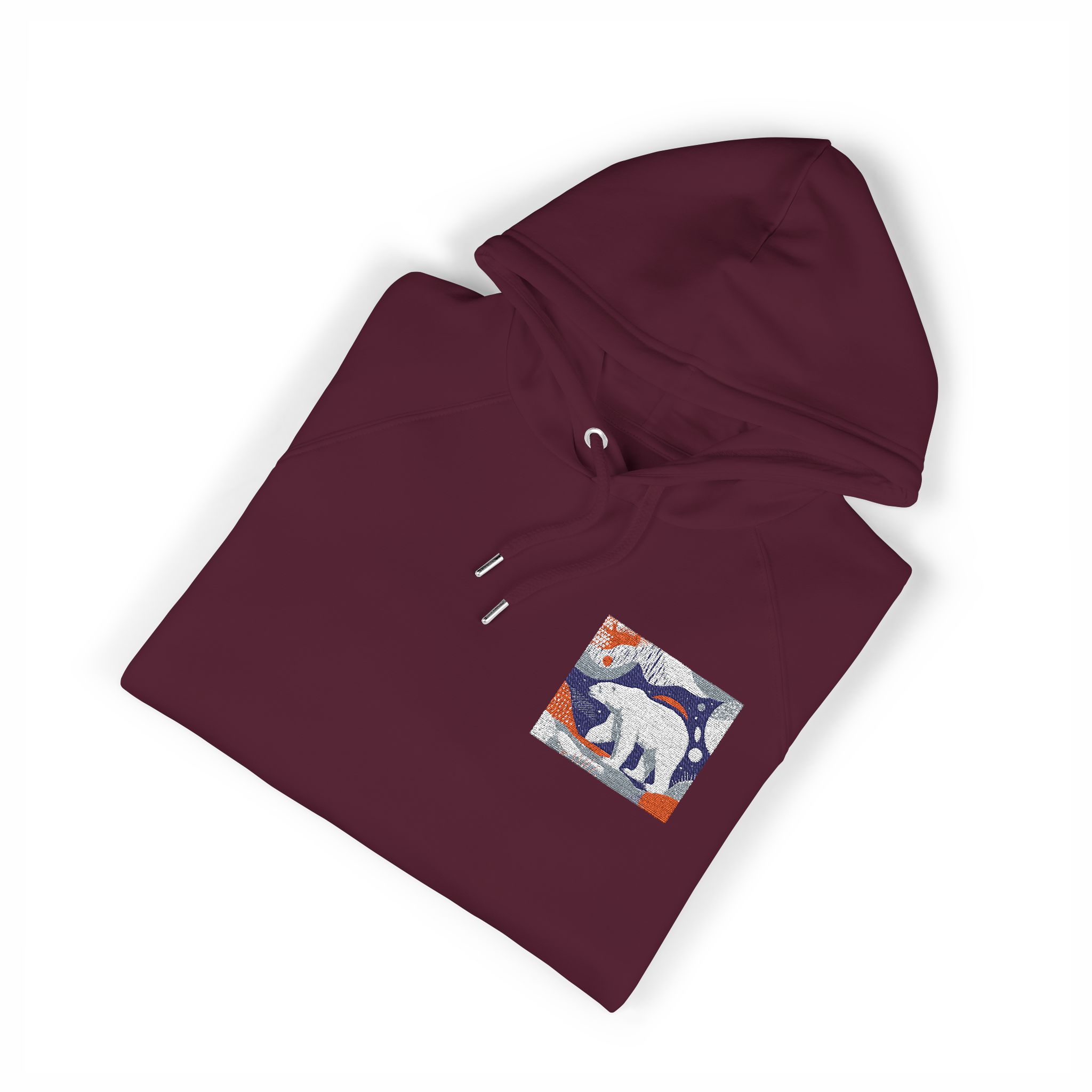 Polar Bear 3 Unisex Eco Raglan Hoodie Embroidery - Image 23